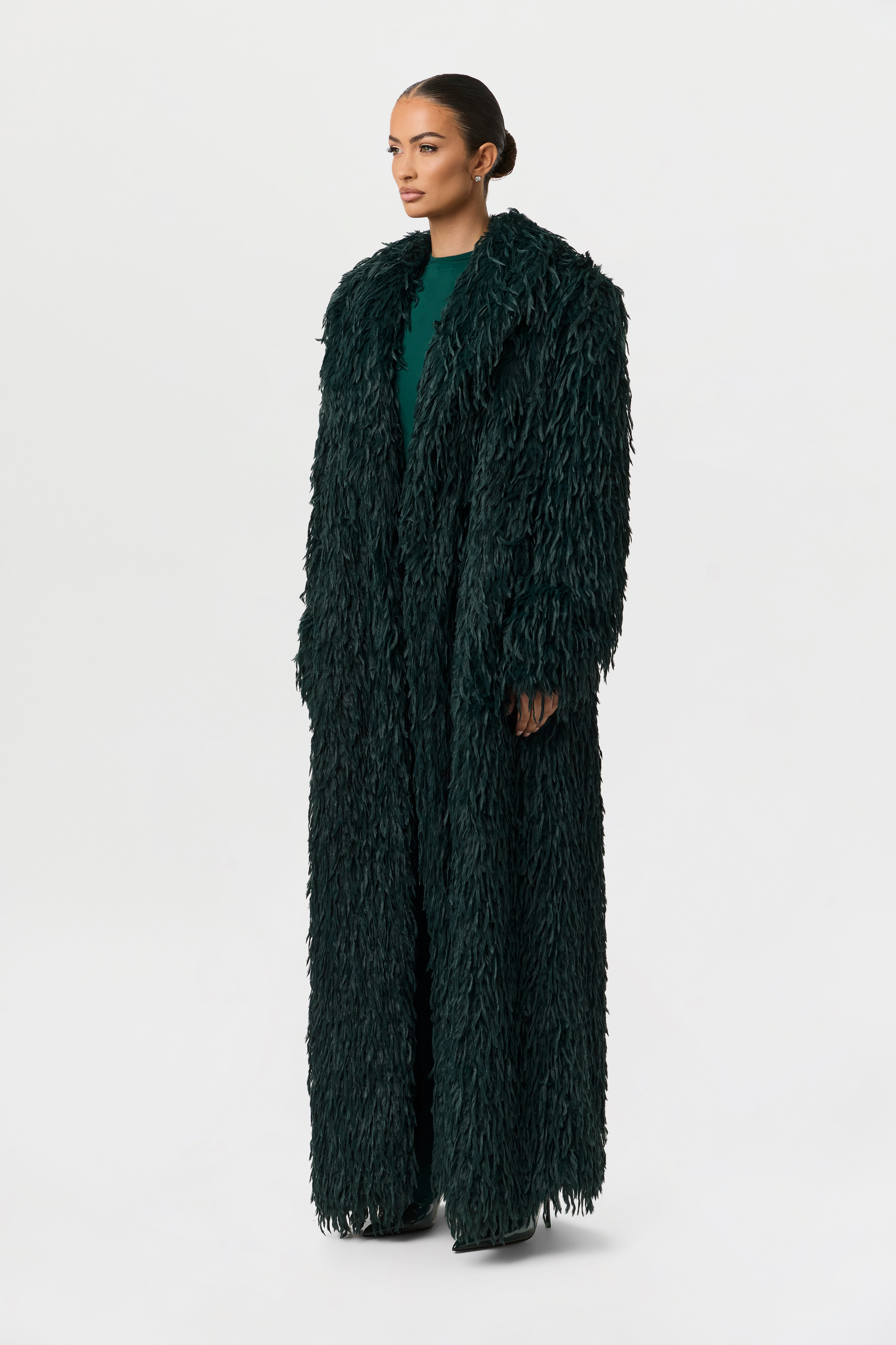 deres デレスswitch neck feather long coat deres デレスswitch neck feather long coat deres デレスswitch neck