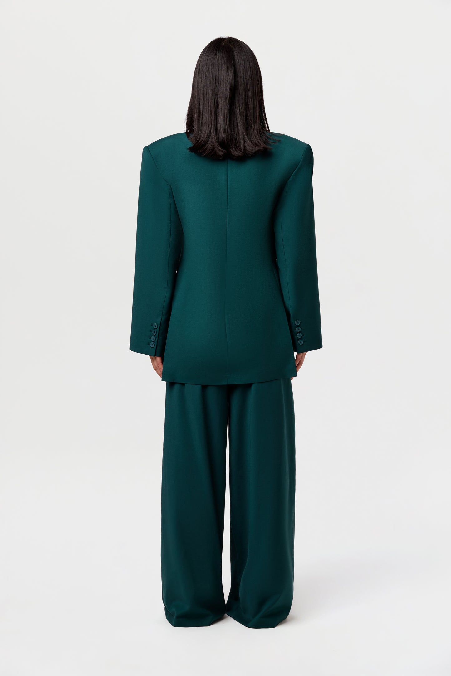 Suiting Pleated Wide-Leg Pant