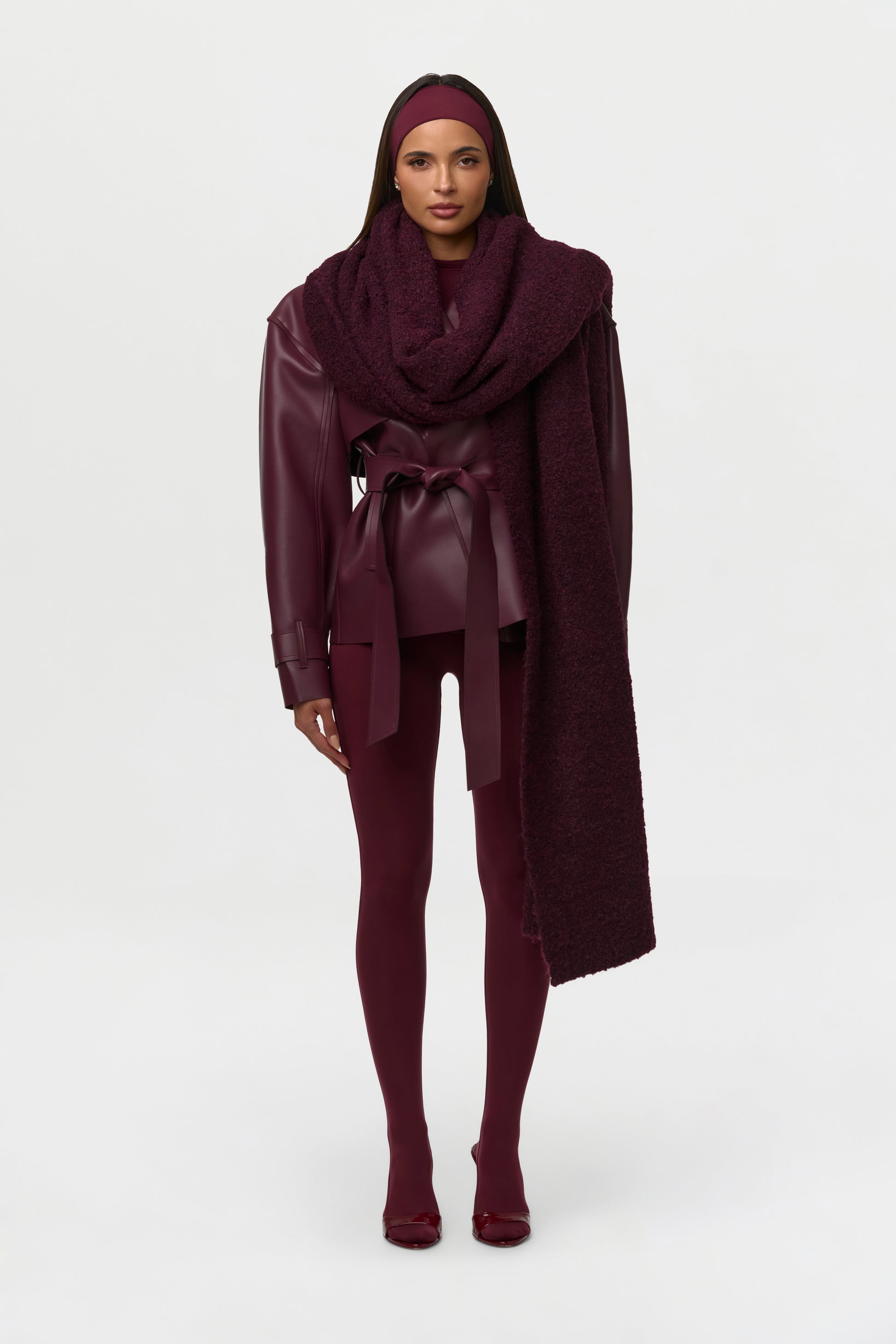 Bouclé Knit Oversized Scarf