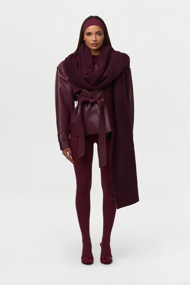Bouclé Knit Oversized Scarf