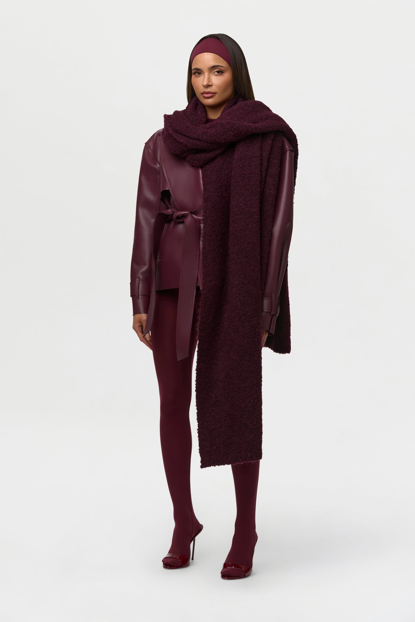 Bouclé Knit Oversized Scarf