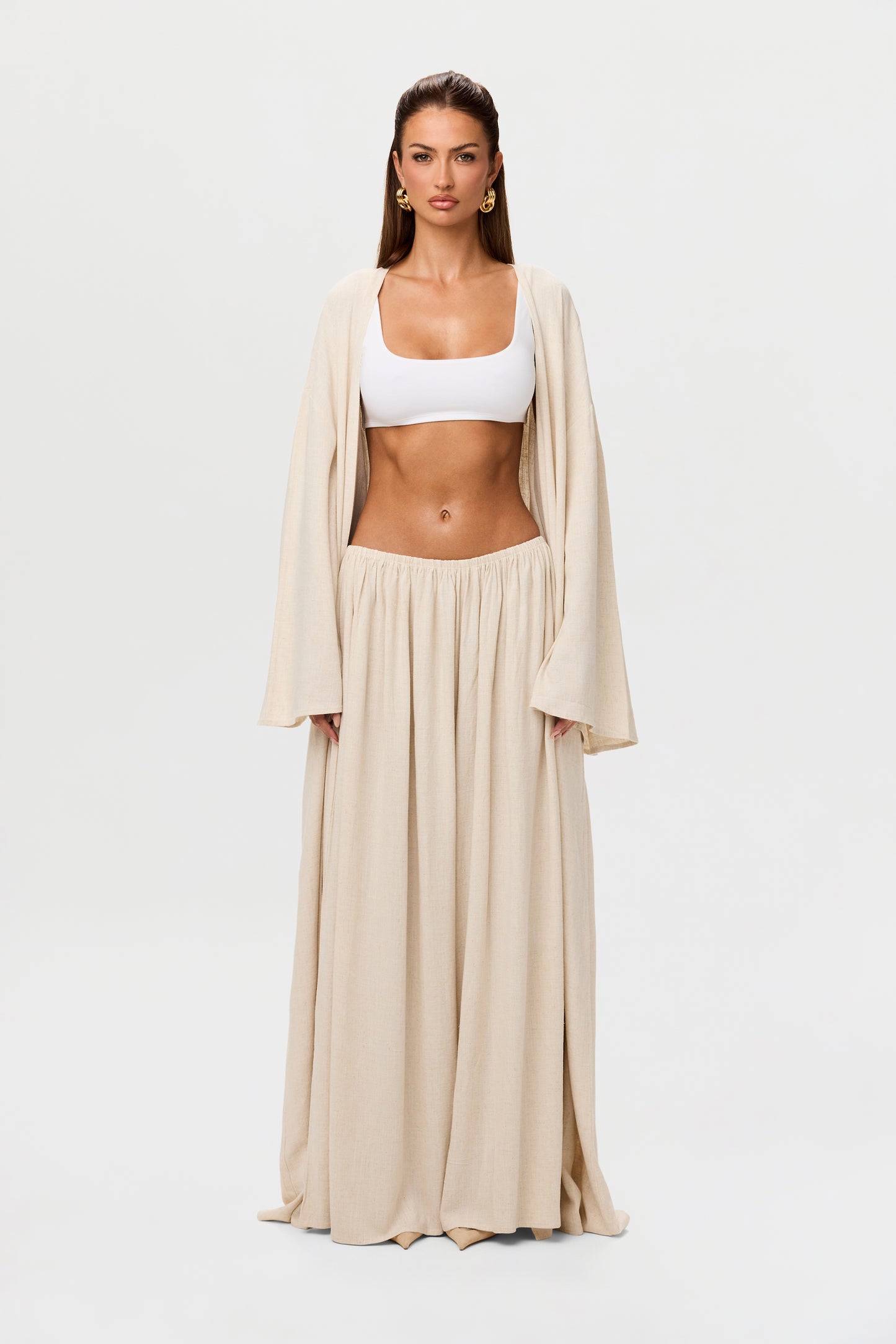 Linen Oversized Belted Duster