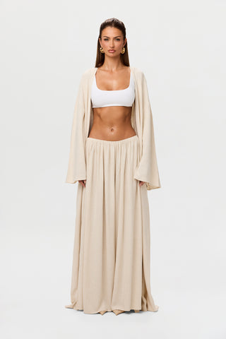 Linen Pleated Wide Leg Pants