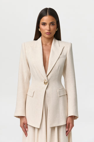 Linen Sculpt Suited Blazer