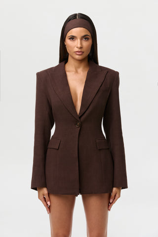 Linen Sculpt Suited Blazer
