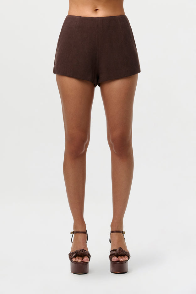 Linen High Waist Shorts