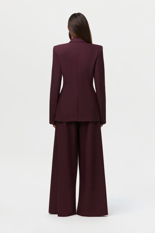 Suiting Pleated Wide-Leg Pant