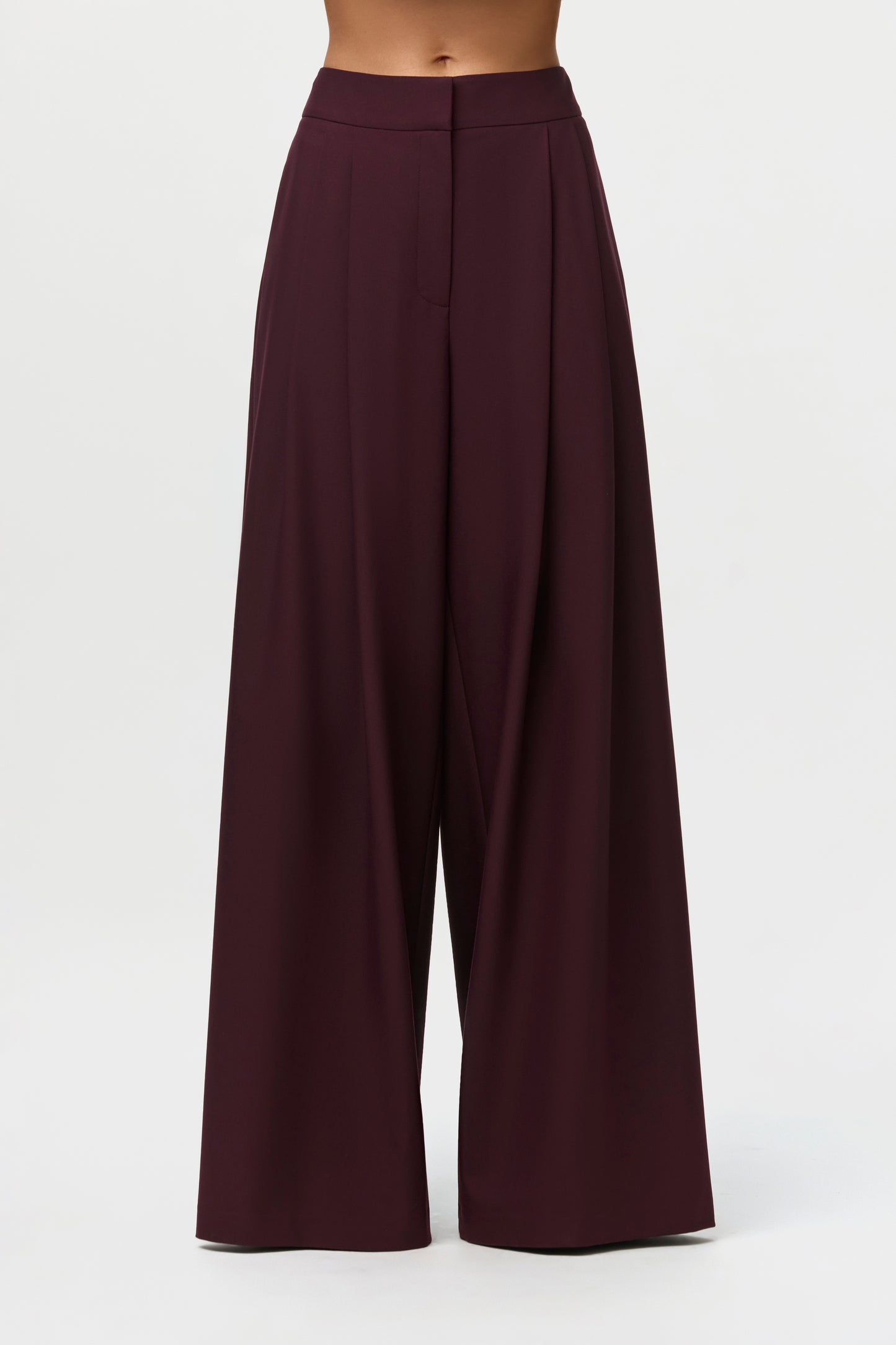 Suiting Pleated Wide-Leg Pant