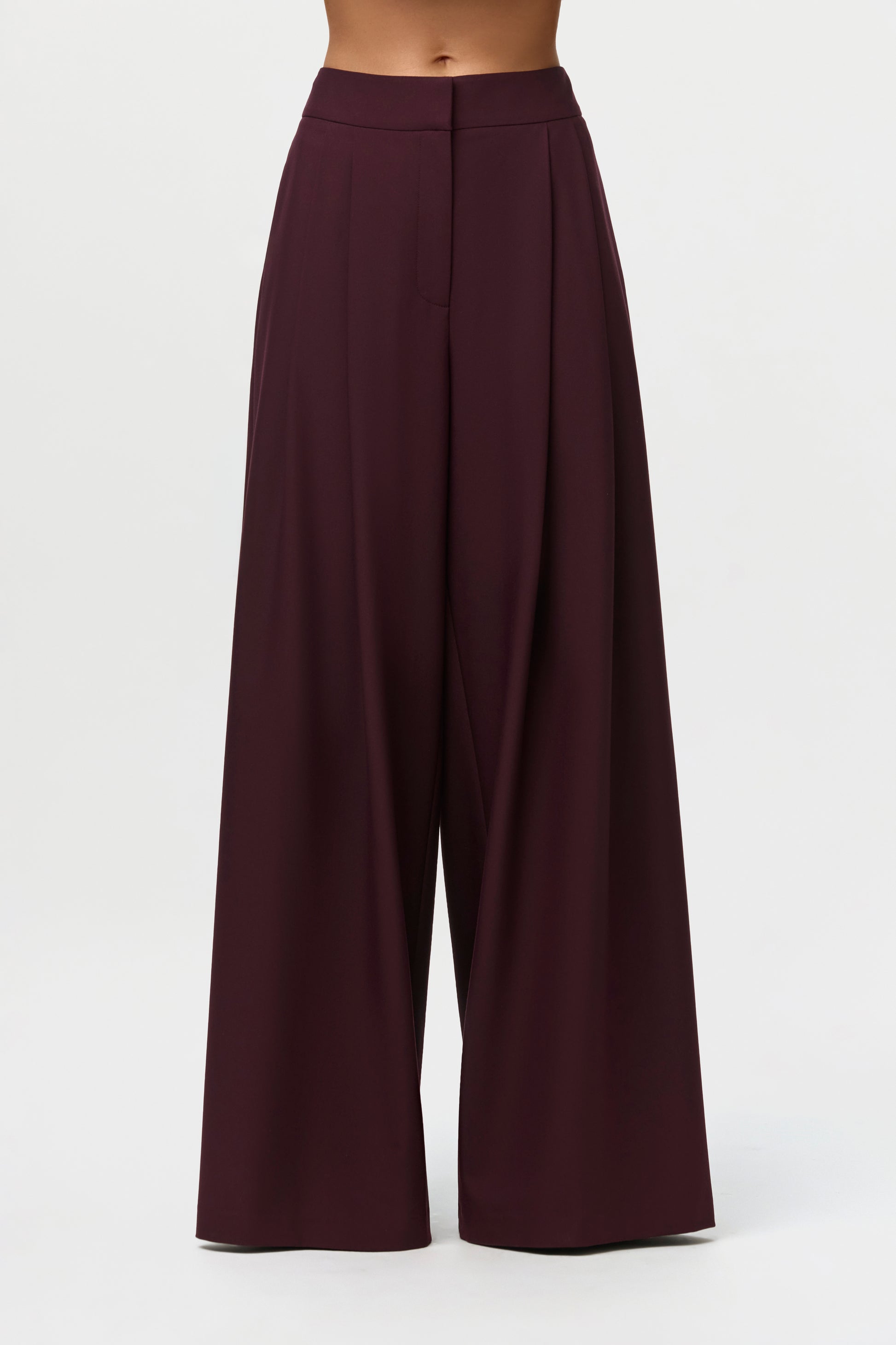 Suiting Pleated Wide-Leg Pant