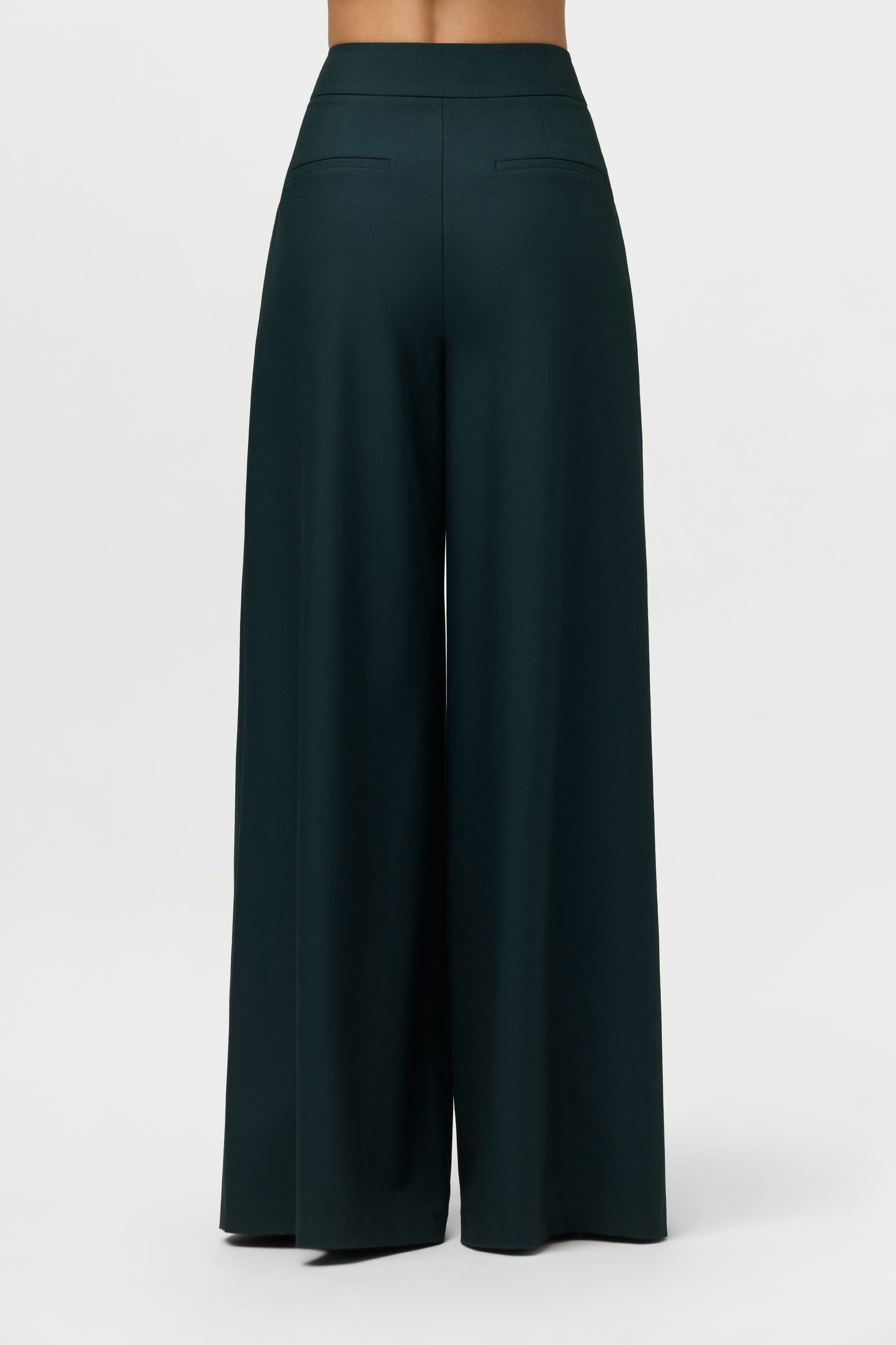 Suiting Pleated Wide-Leg Pant
