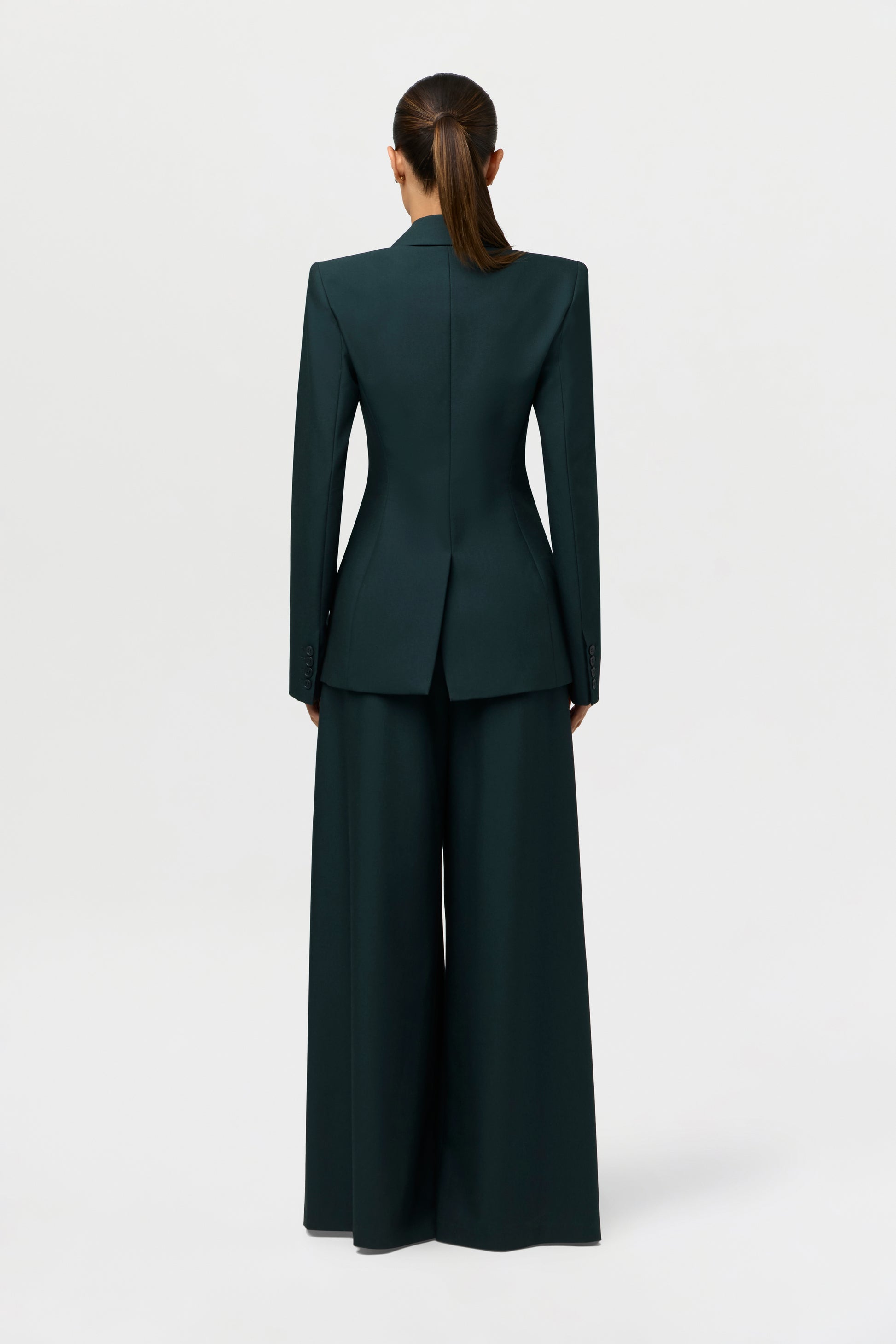 Suiting Pleated Wide-Leg Pant