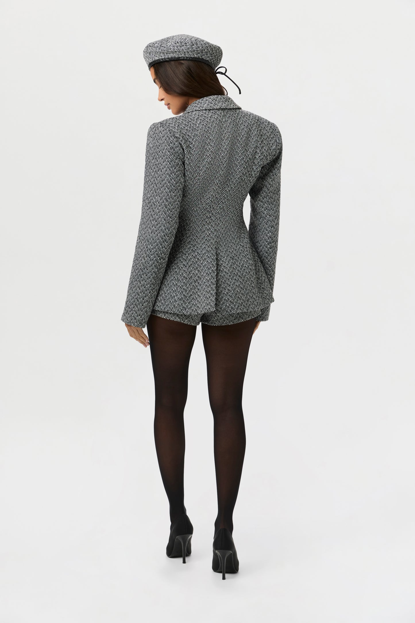 Chevron Suited Hot Pants