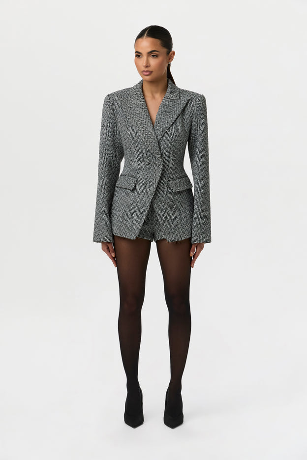 Chevron Suited Hot Pants