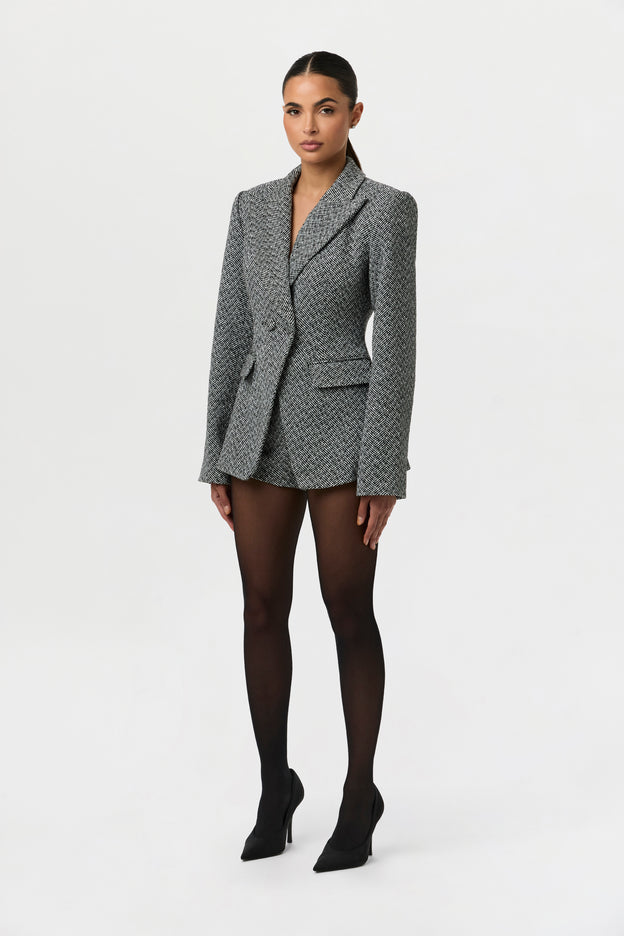 Chevron Suited Hot Pants