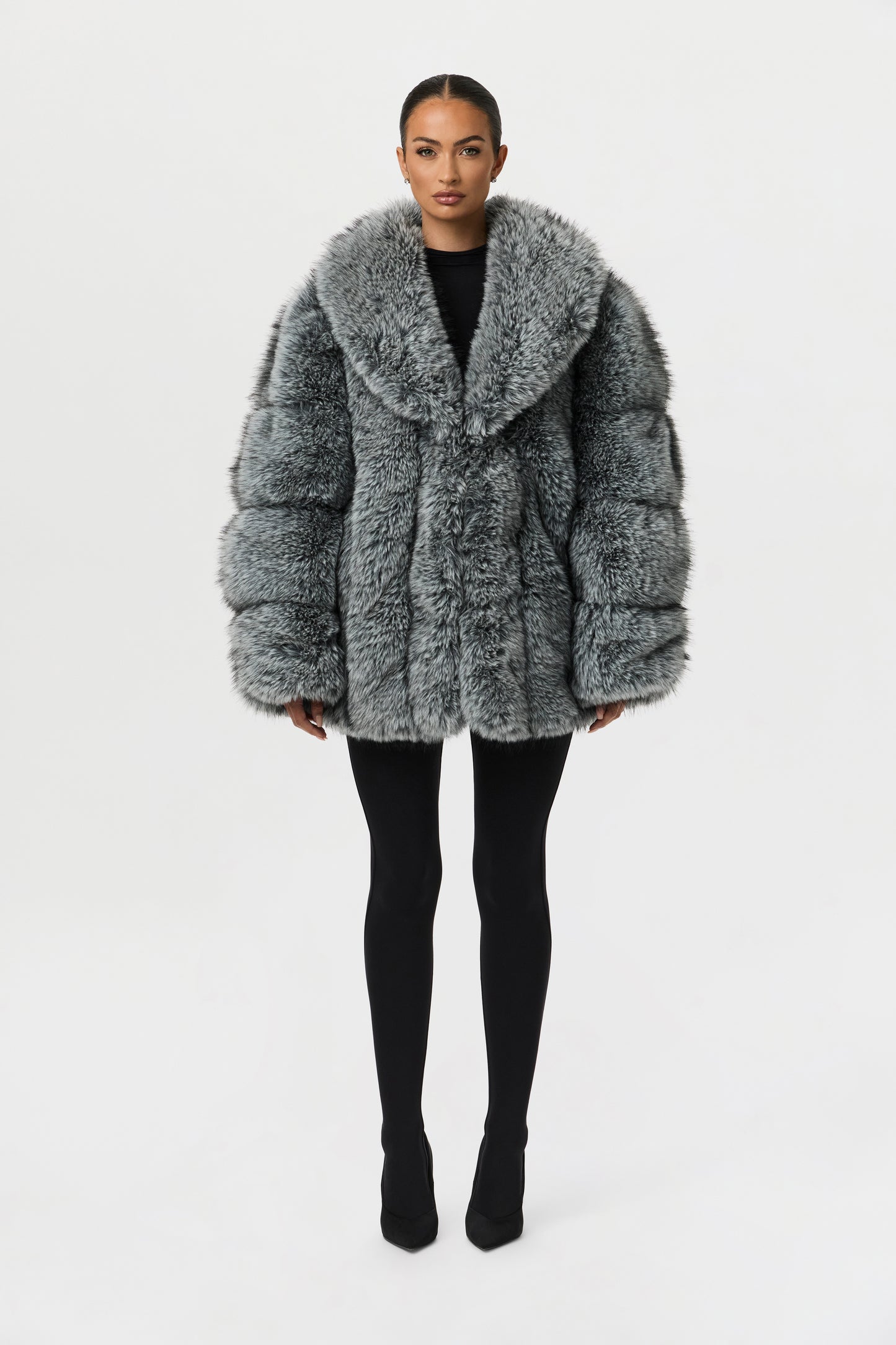 Faux Mink Pelted Coat