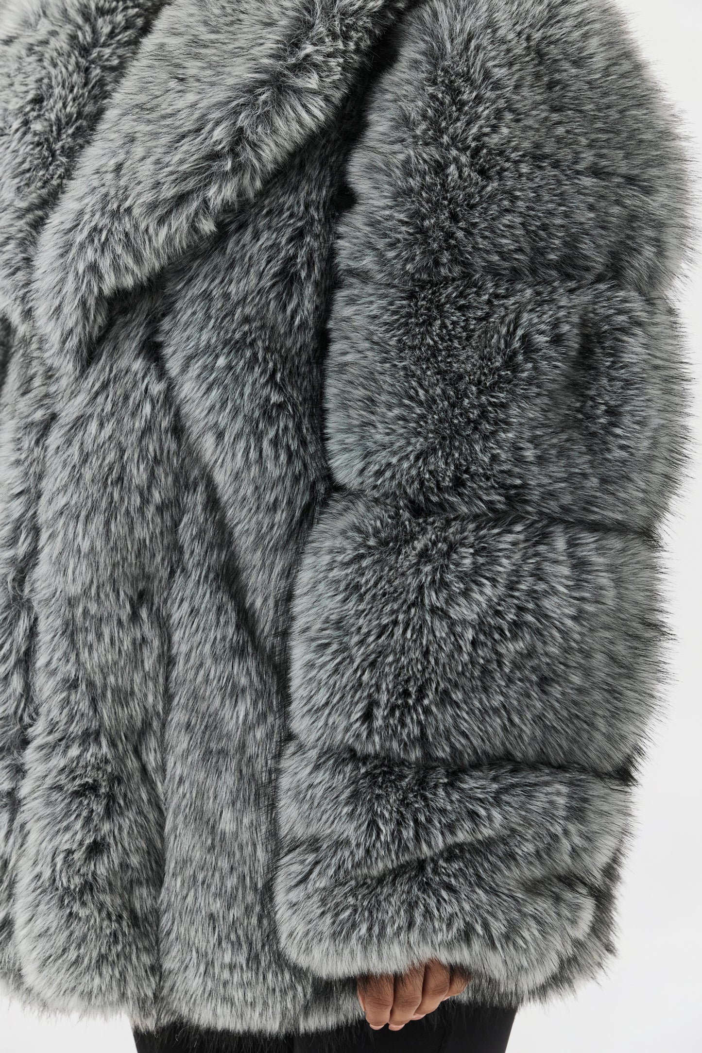Faux Mink Pelted Coat