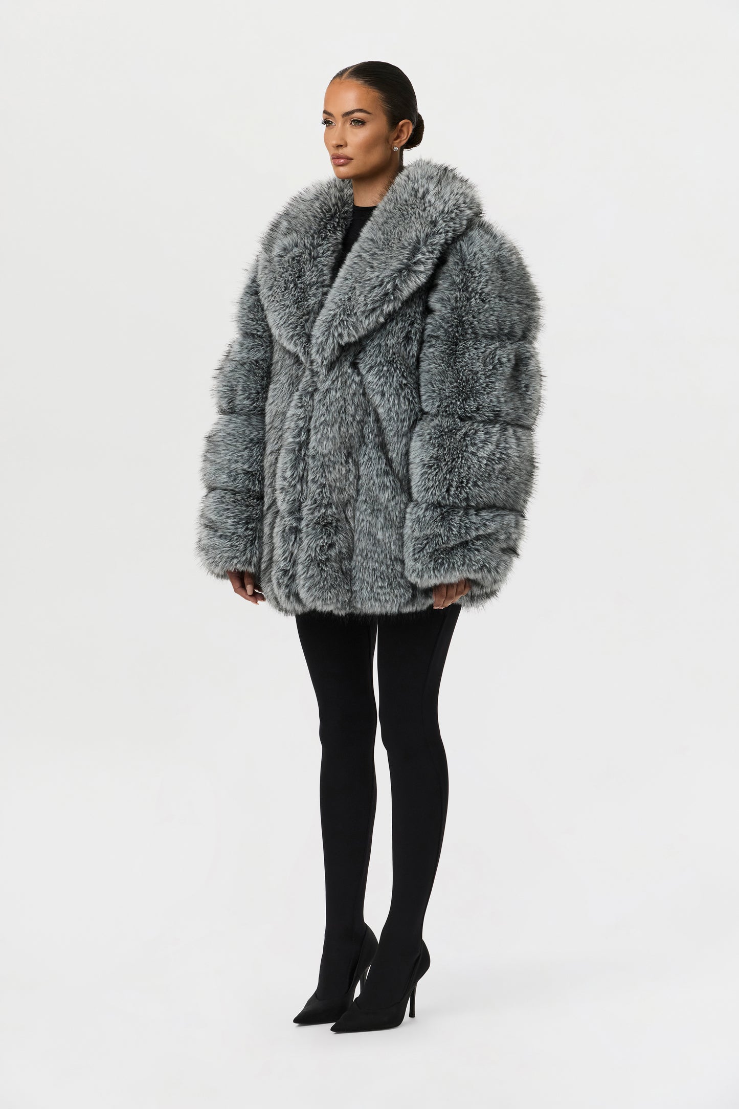 Faux Mink Pelted Coat