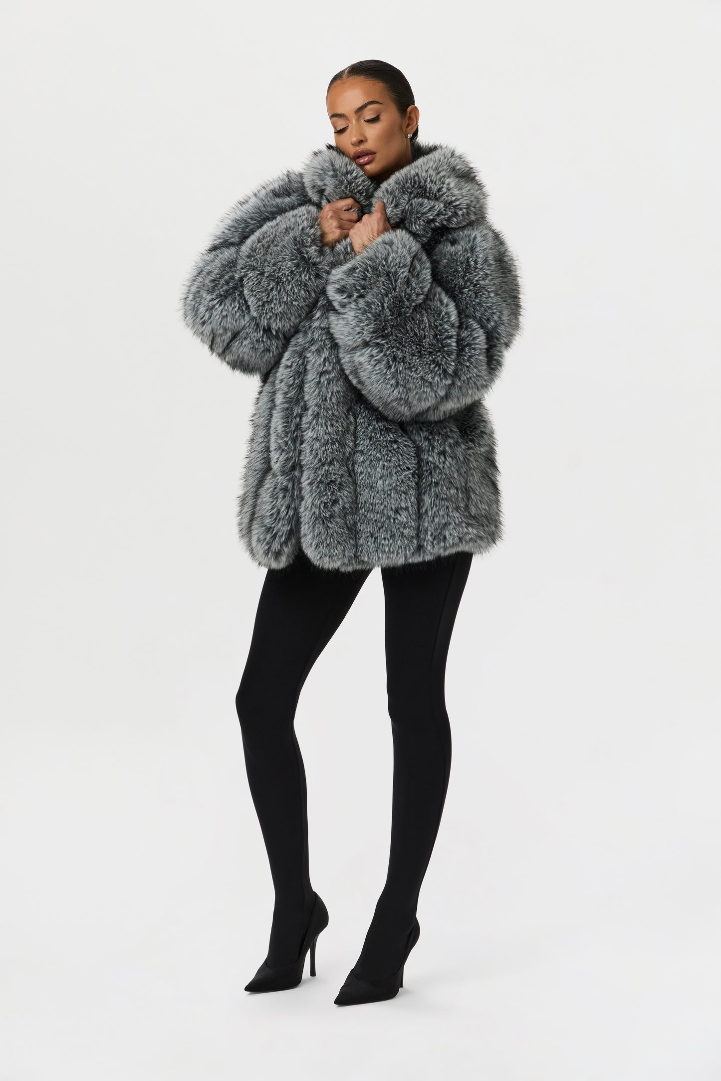 Faux Mink Pelted Coat