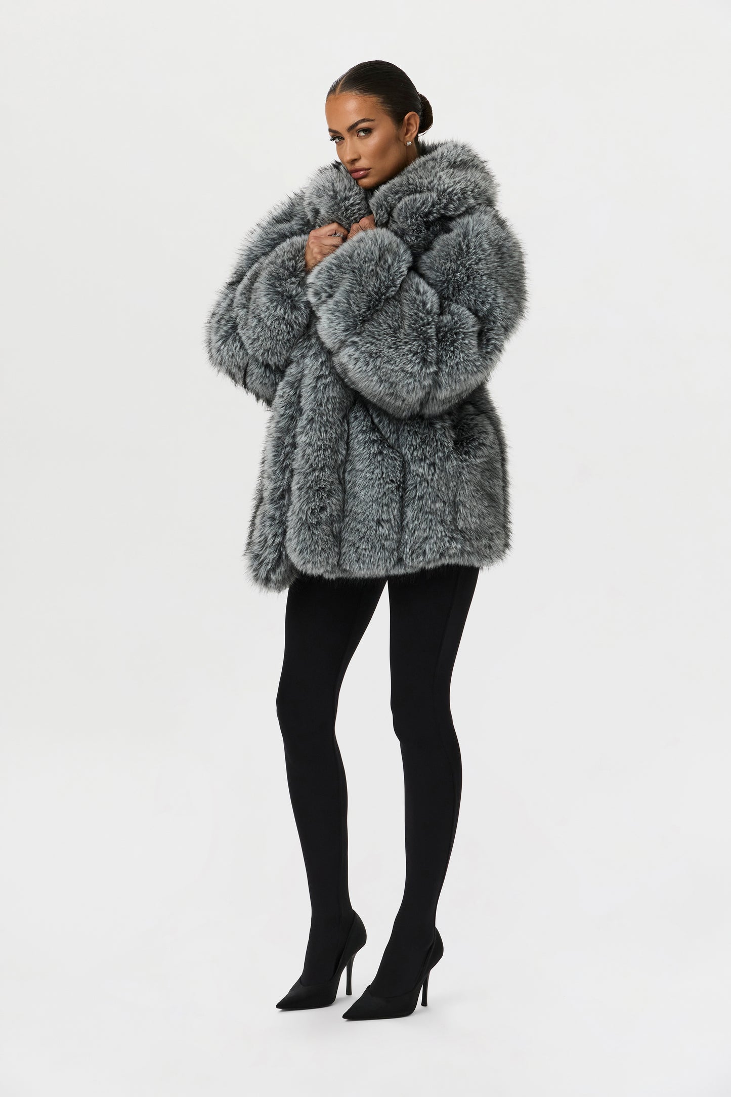 Faux Mink Pelted Coat
