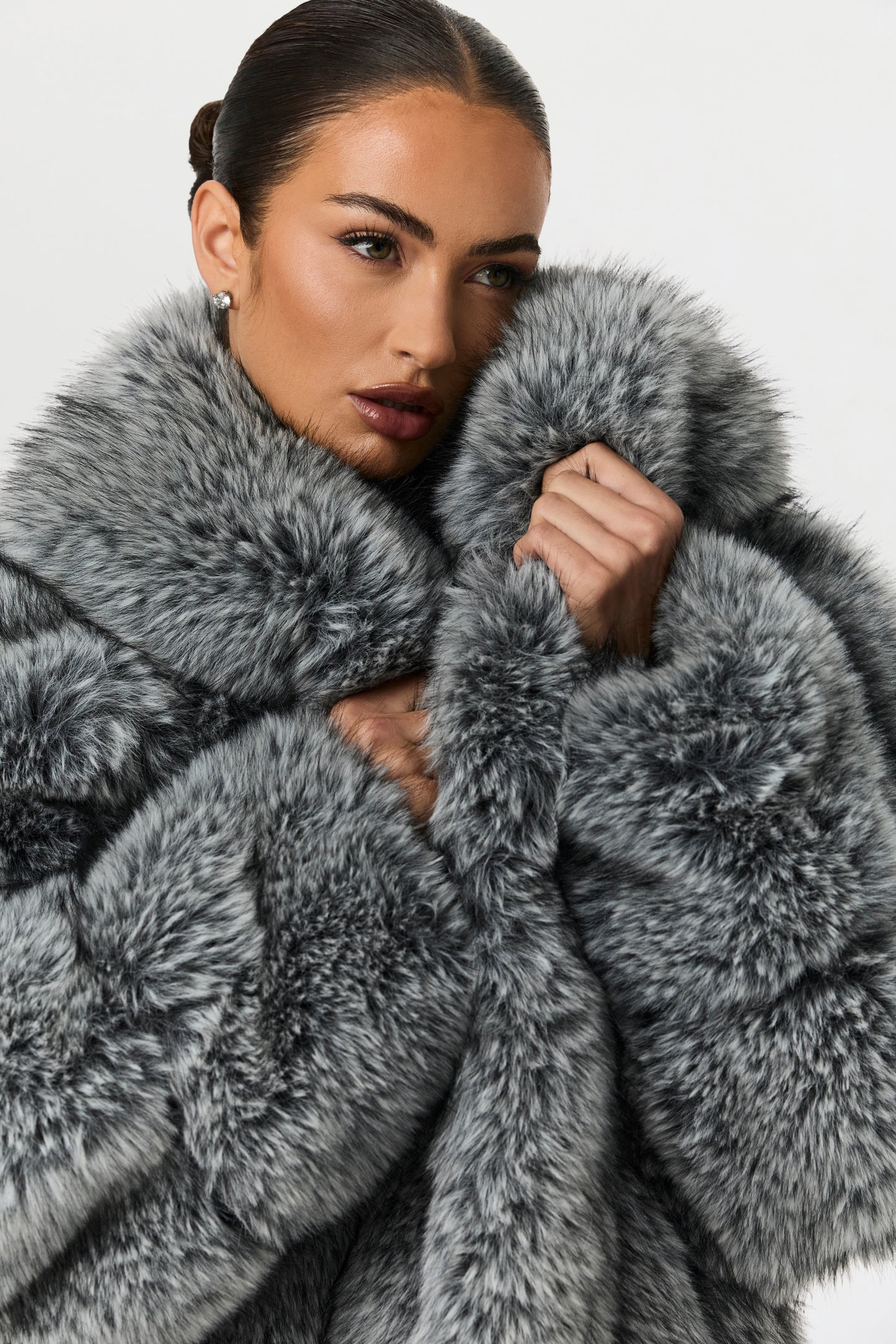 Faux Mink Pelted Coat