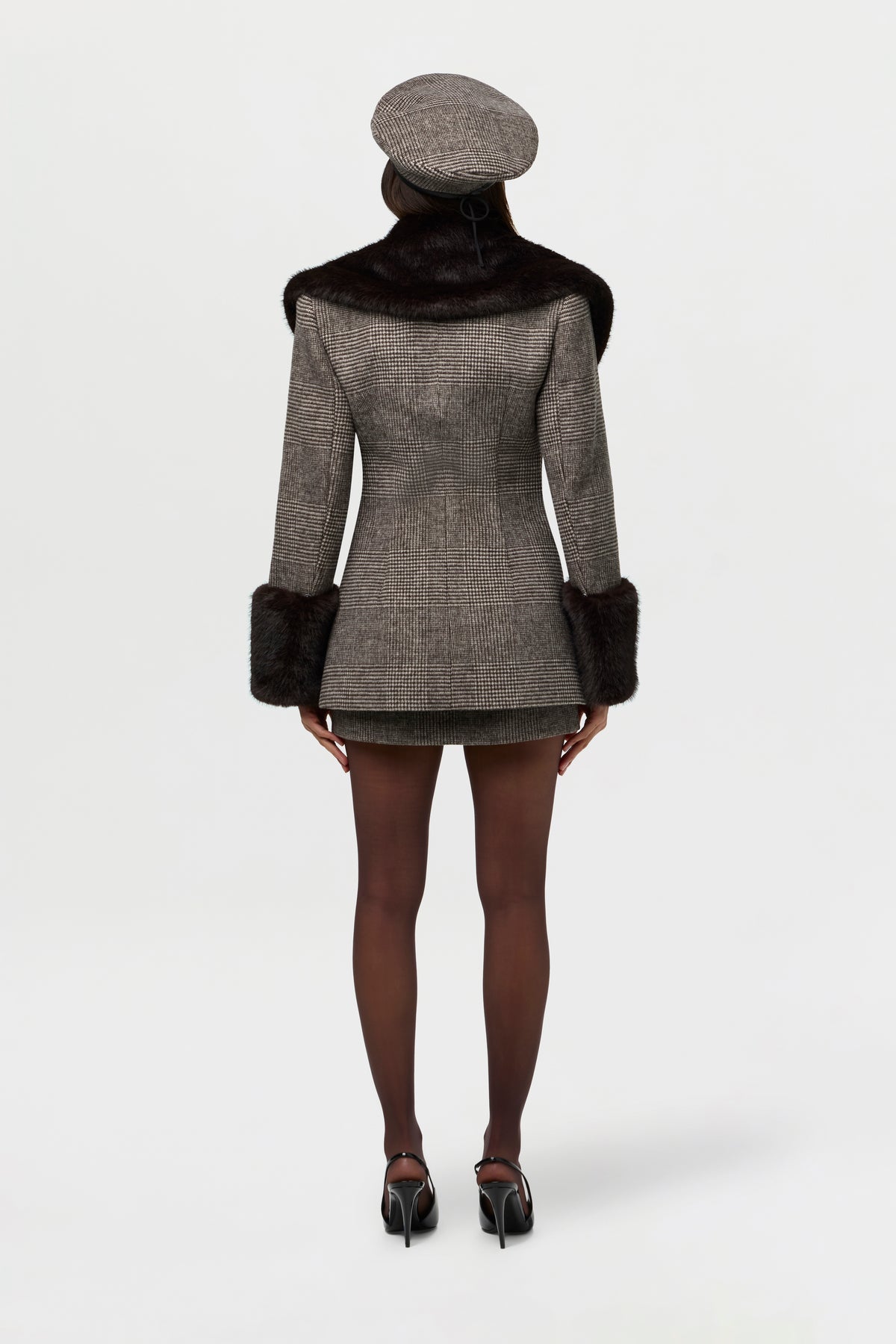Suiting Plaid Mini Skirt
