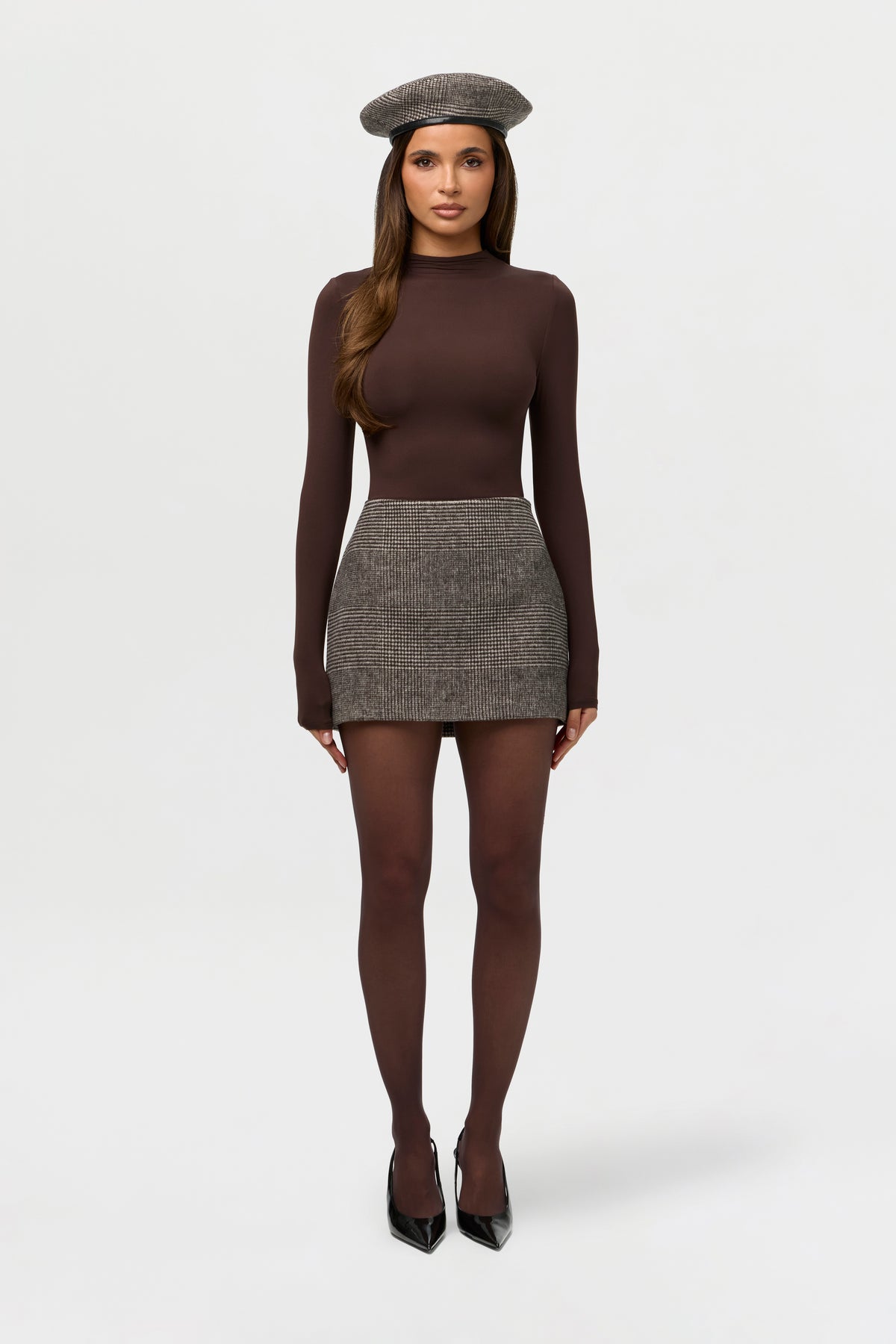 Suiting Plaid Mini Skirt