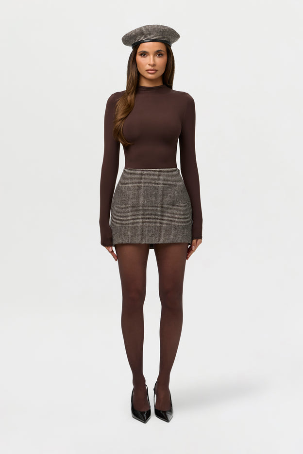 Suiting Plaid Mini Skirt