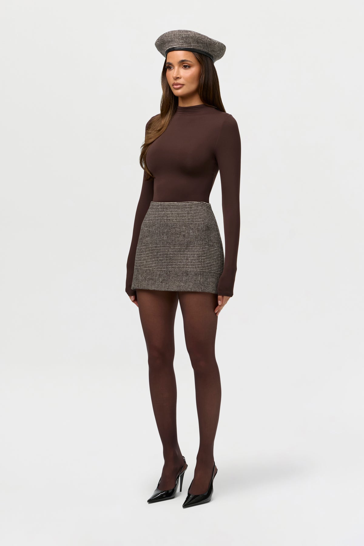 Suiting Plaid Mini Skirt