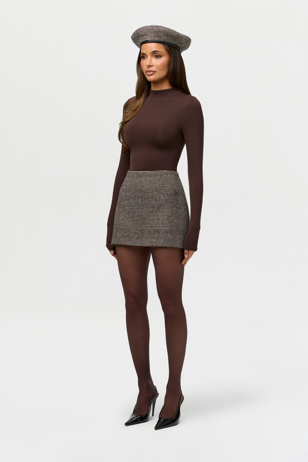 Suiting Plaid Mini Skirt