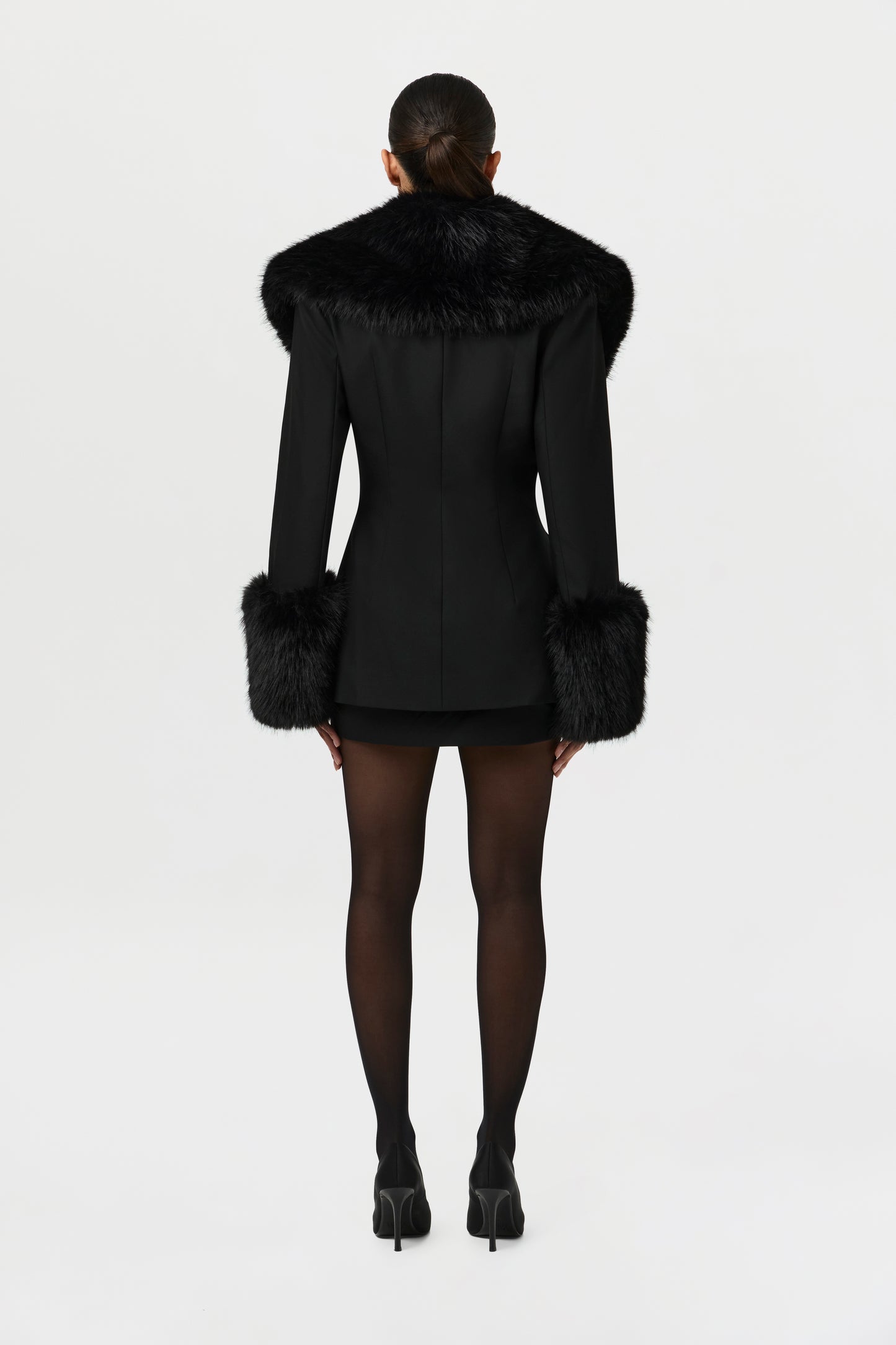 Faux Fur Suited Blazer