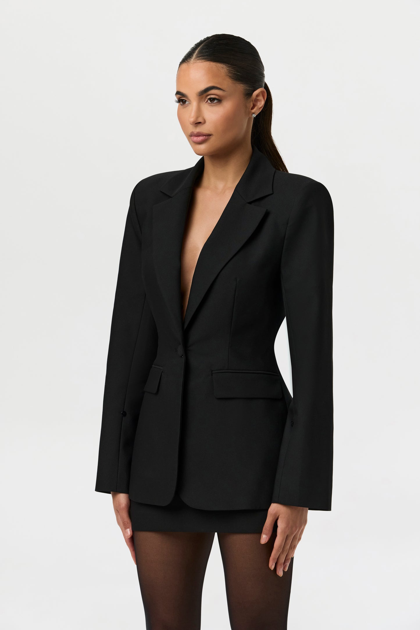 Faux Fur Suited Blazer