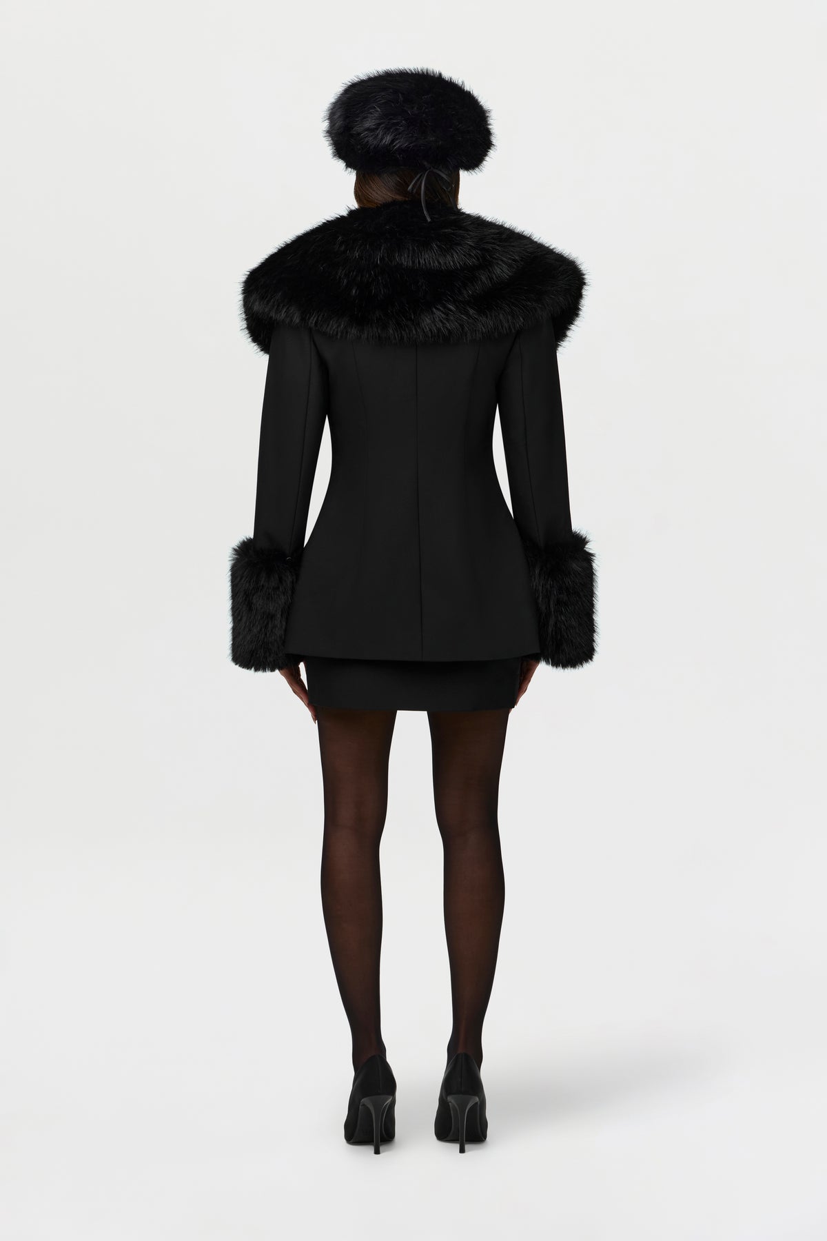 Faux Fur Suited Blazer