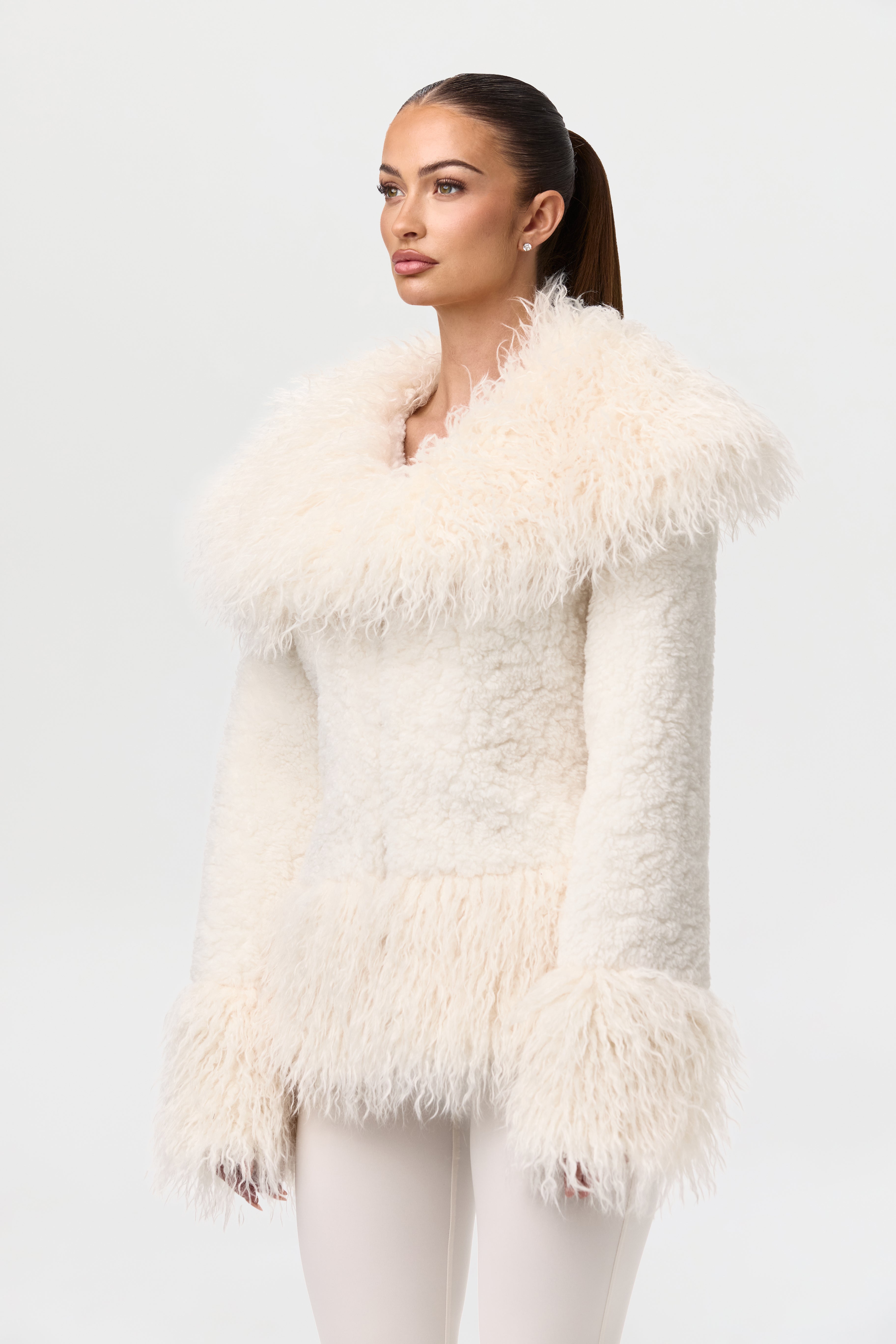 Sherpa Faux Fur Jacket – Naked Wardrobe