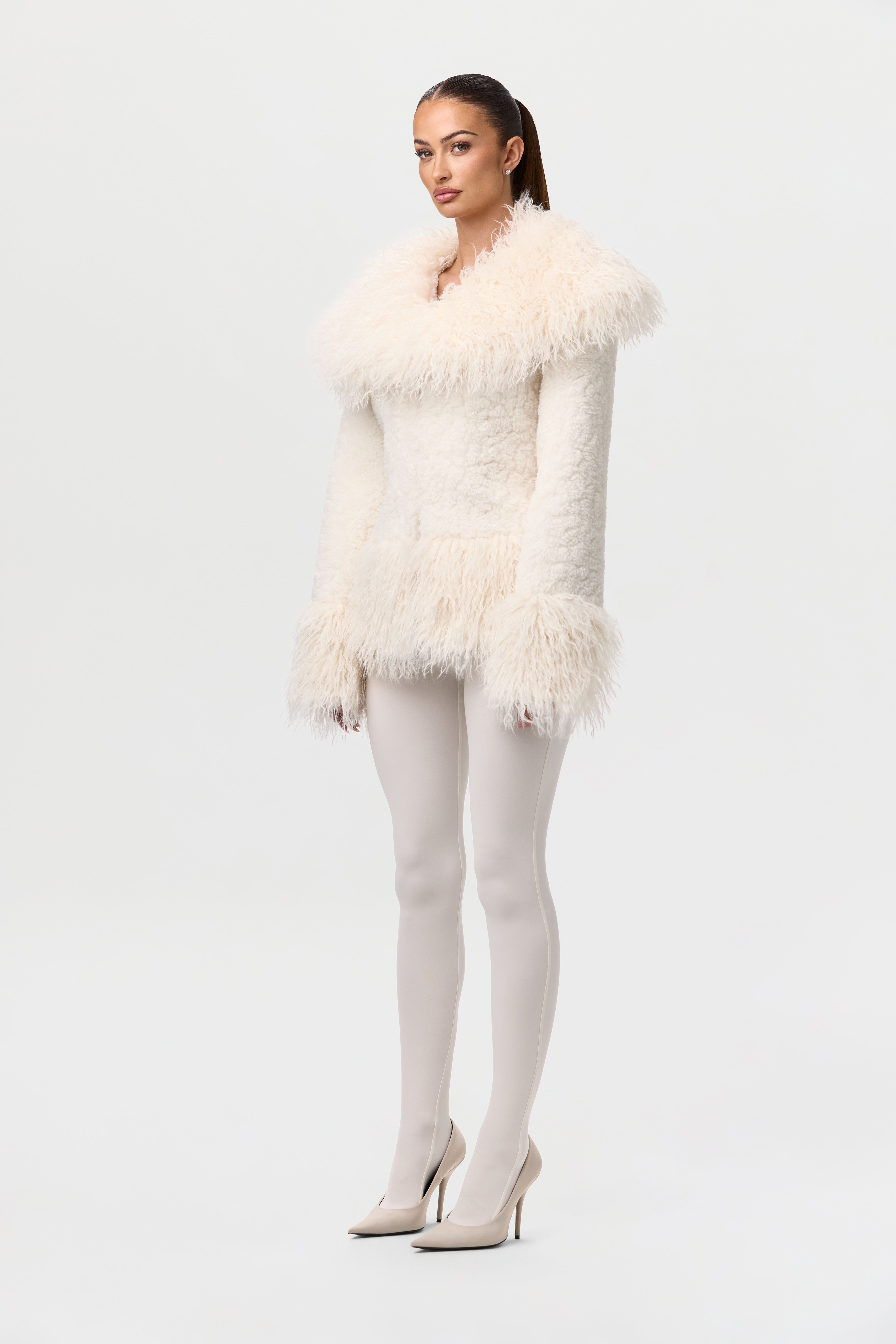 Sherpa Faux Fur Jacket – Naked Wardrobe