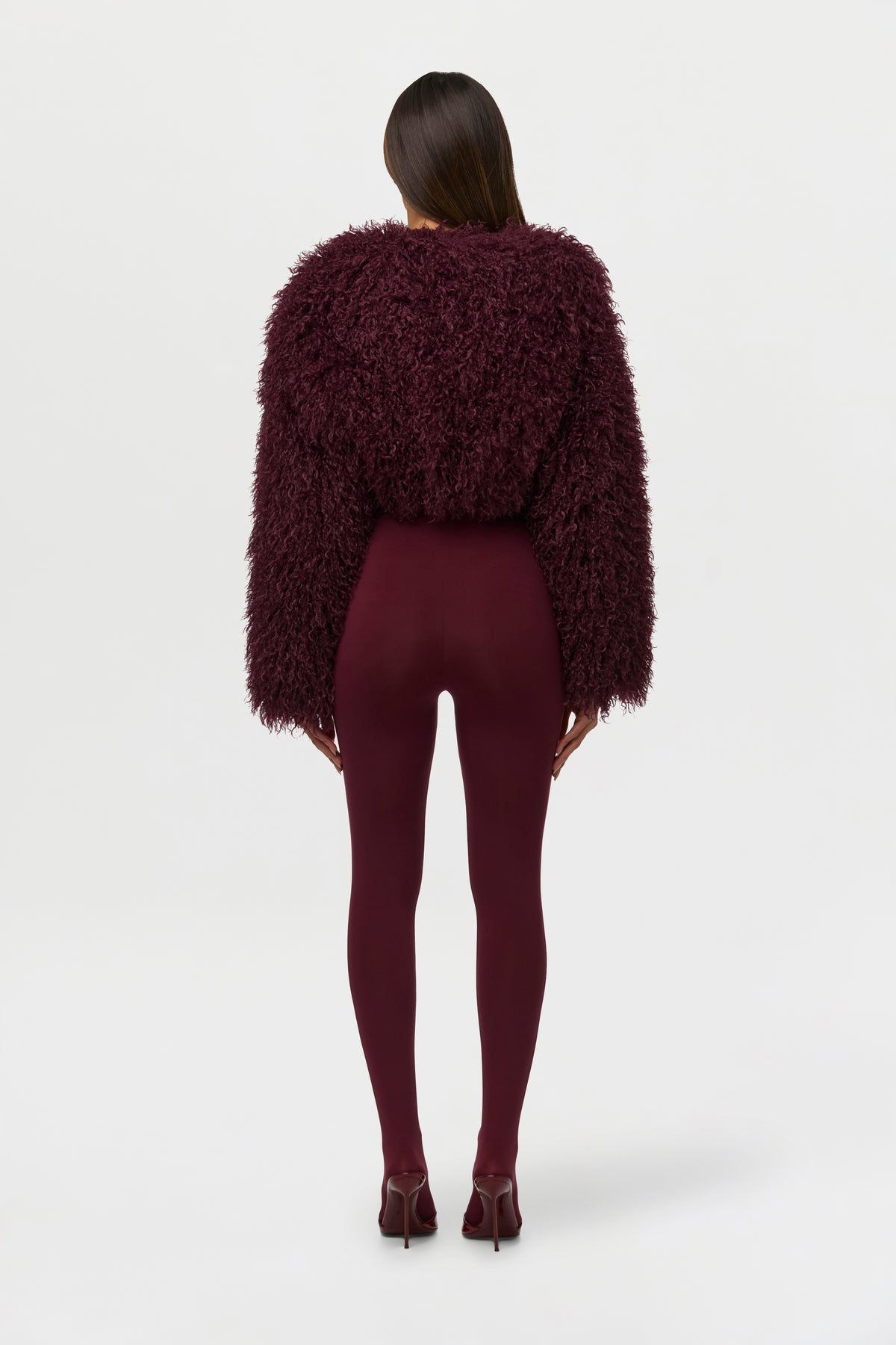 Faux Fur Plush Cropped Jacket