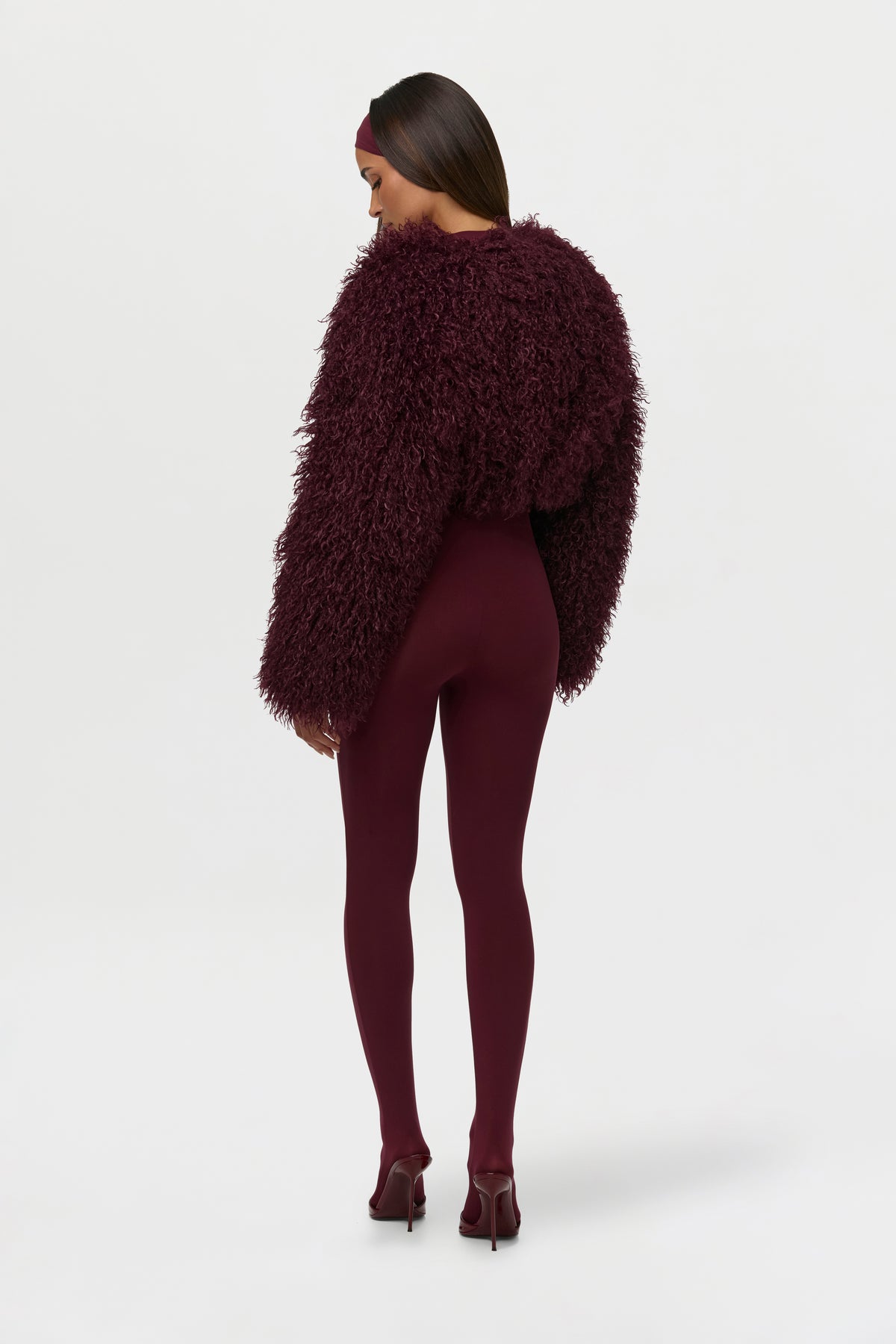 Faux Fur Plush Cropped Jacket