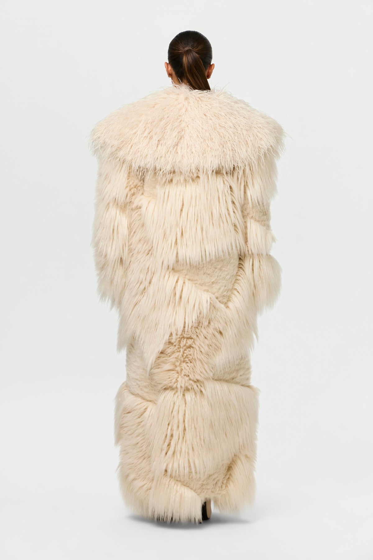 Faux Fur Plush Long Coat