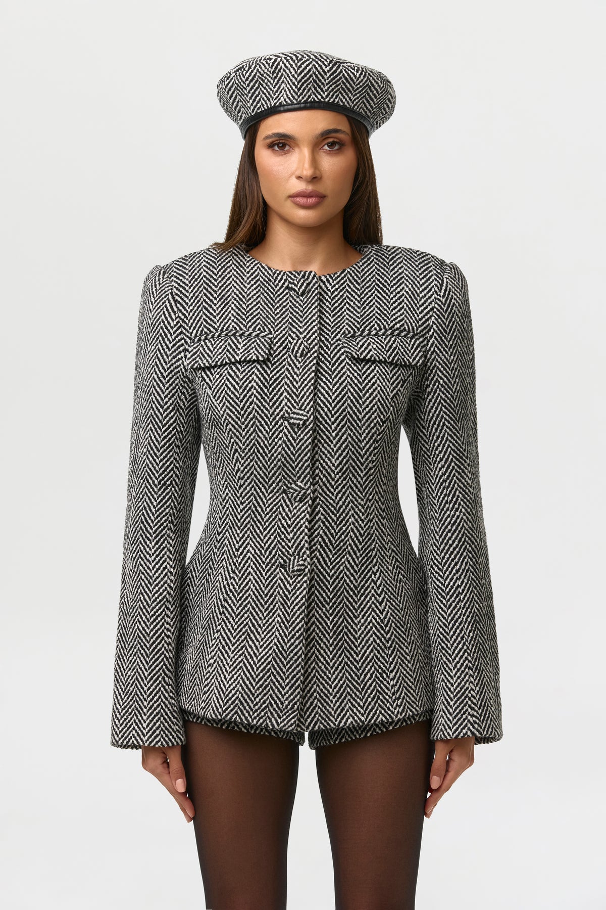Suiting Herringbone Beret