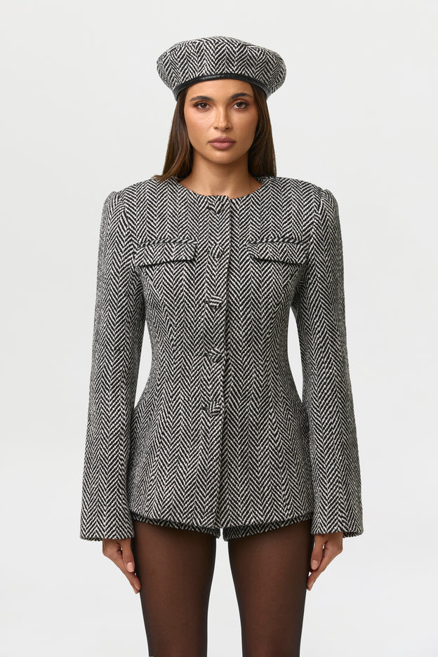 Suiting Herringbone Beret