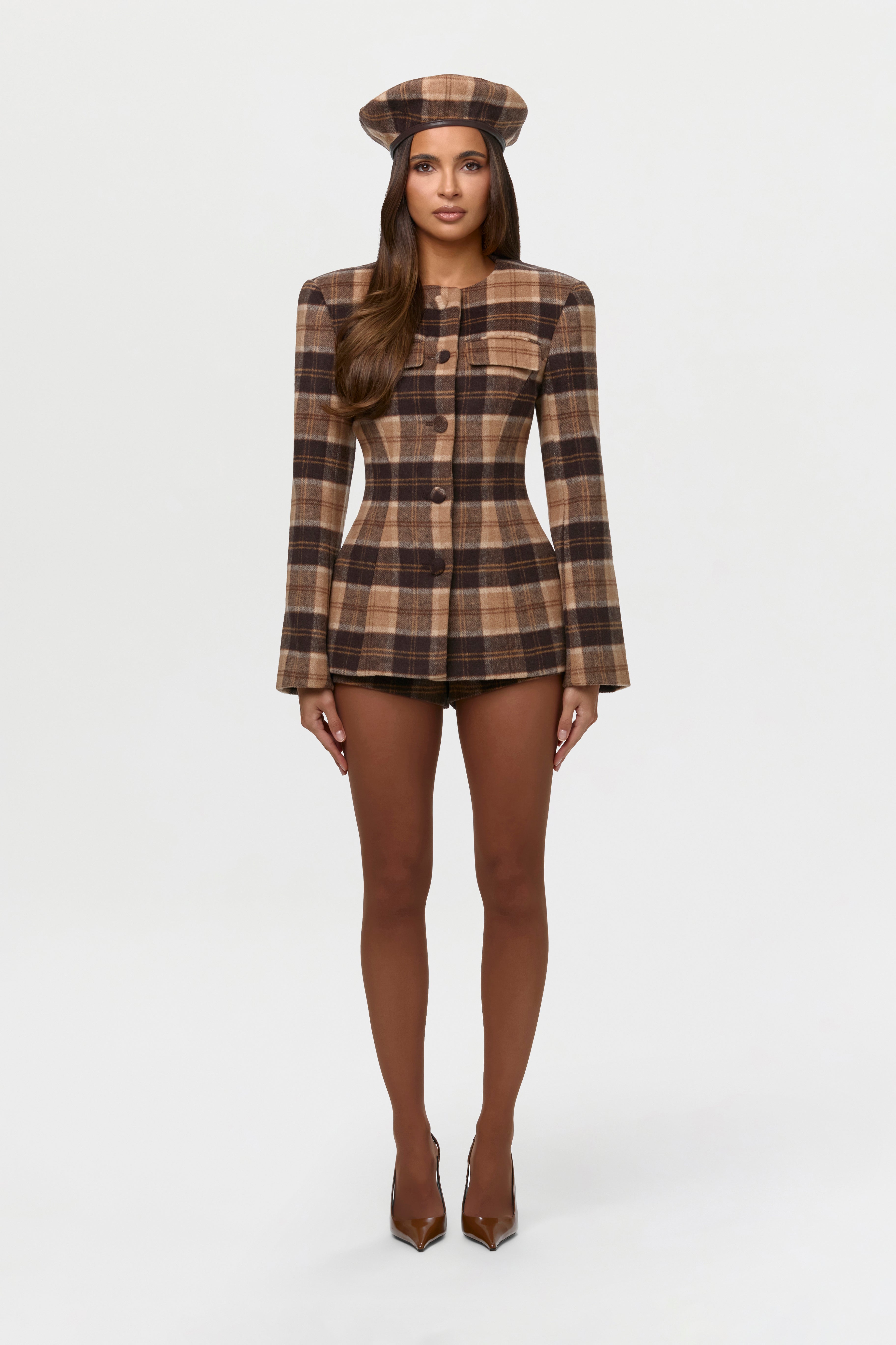Suiting Plaid Hot Pants