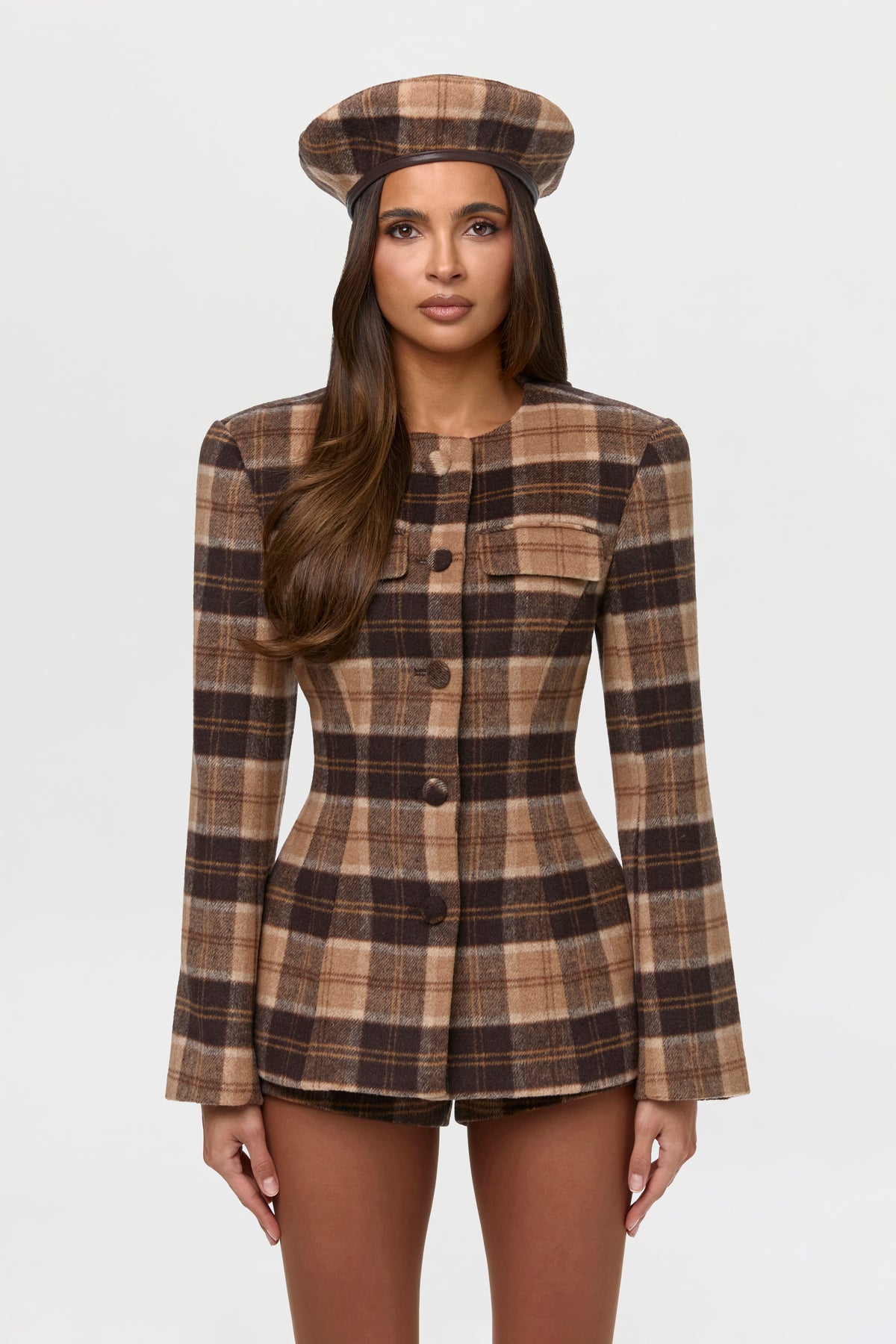 Suited Plaid Beret