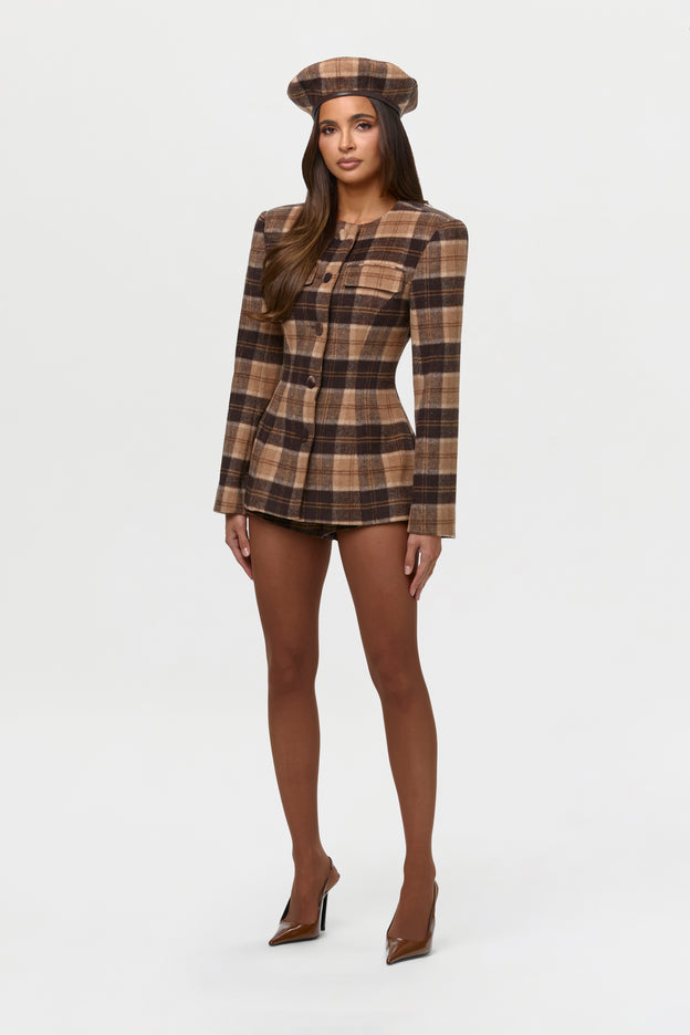 Suiting Plaid Hot Pants