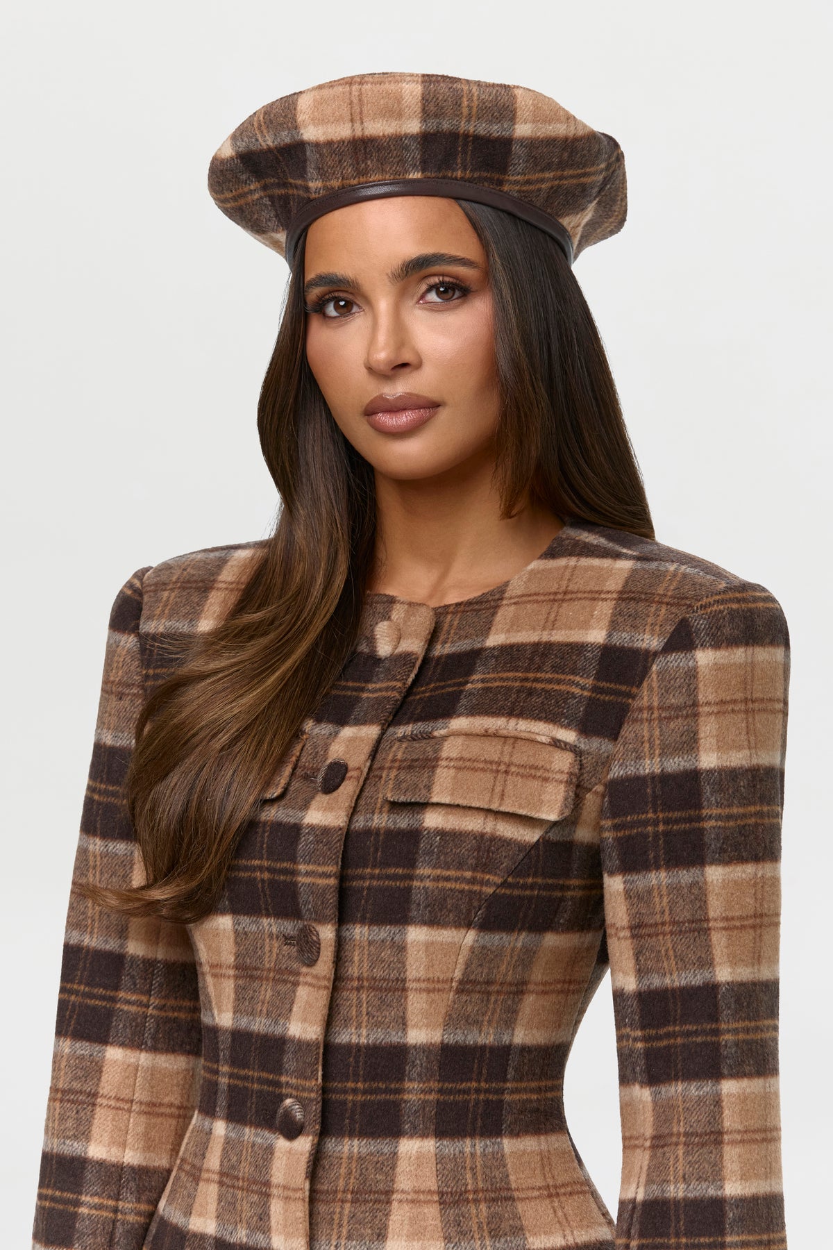 Suited Plaid Beret