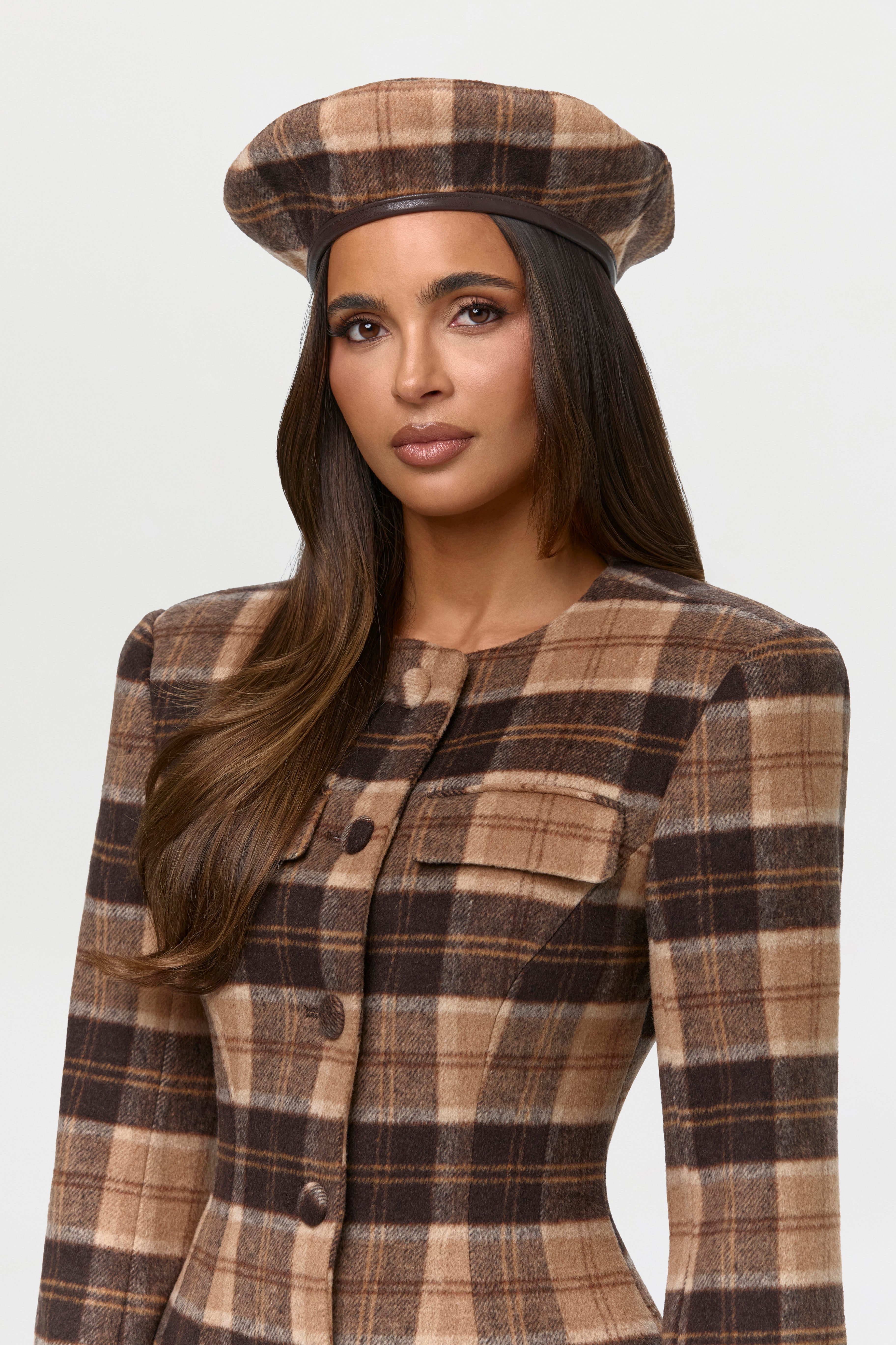 Suited Plaid Beret