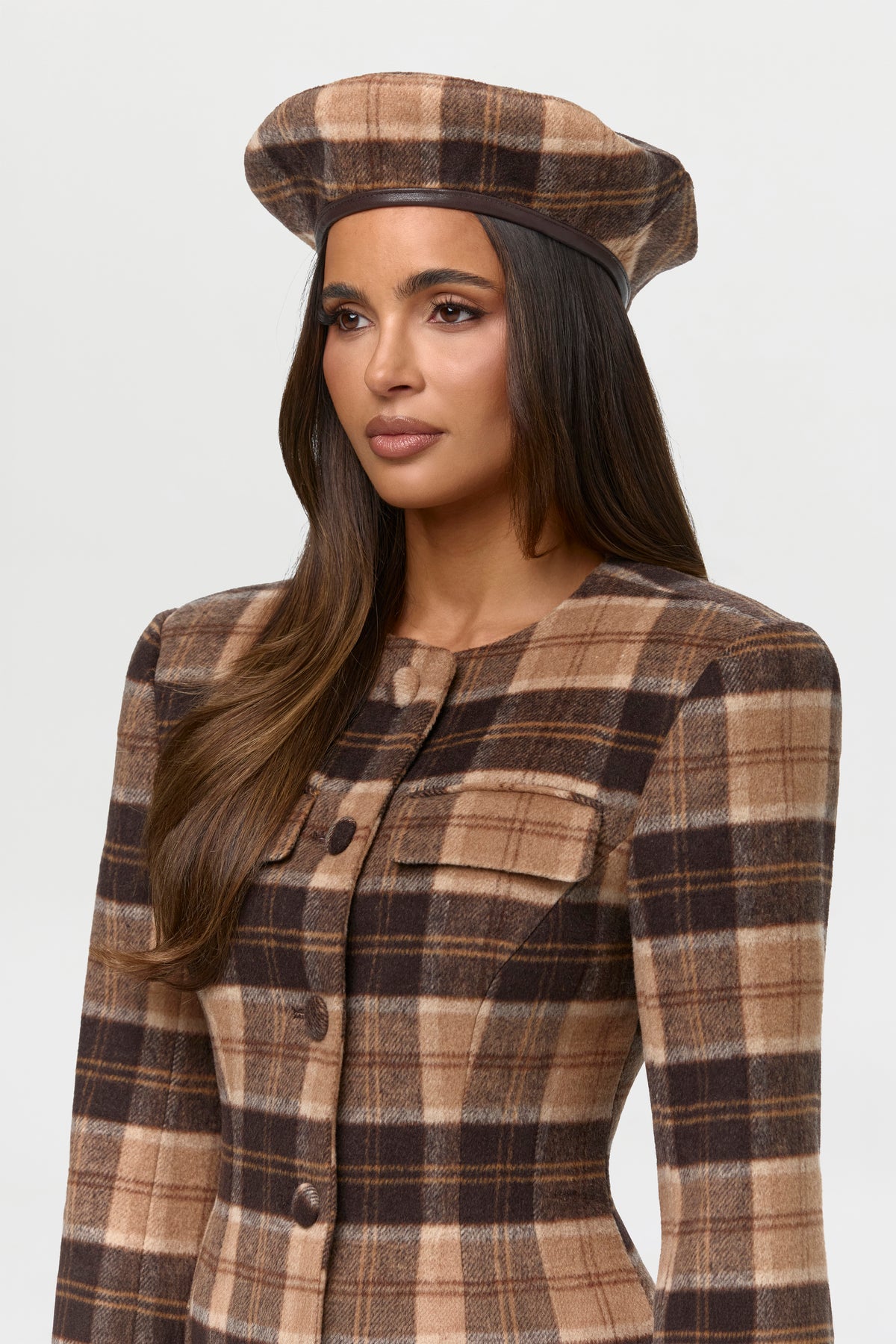 Suited Plaid Beret