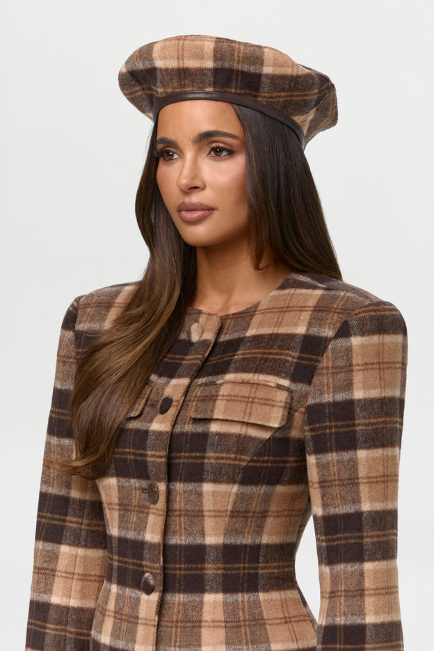 Suited Plaid Beret