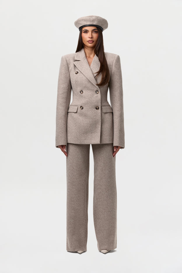 Chevron Suited Blazer