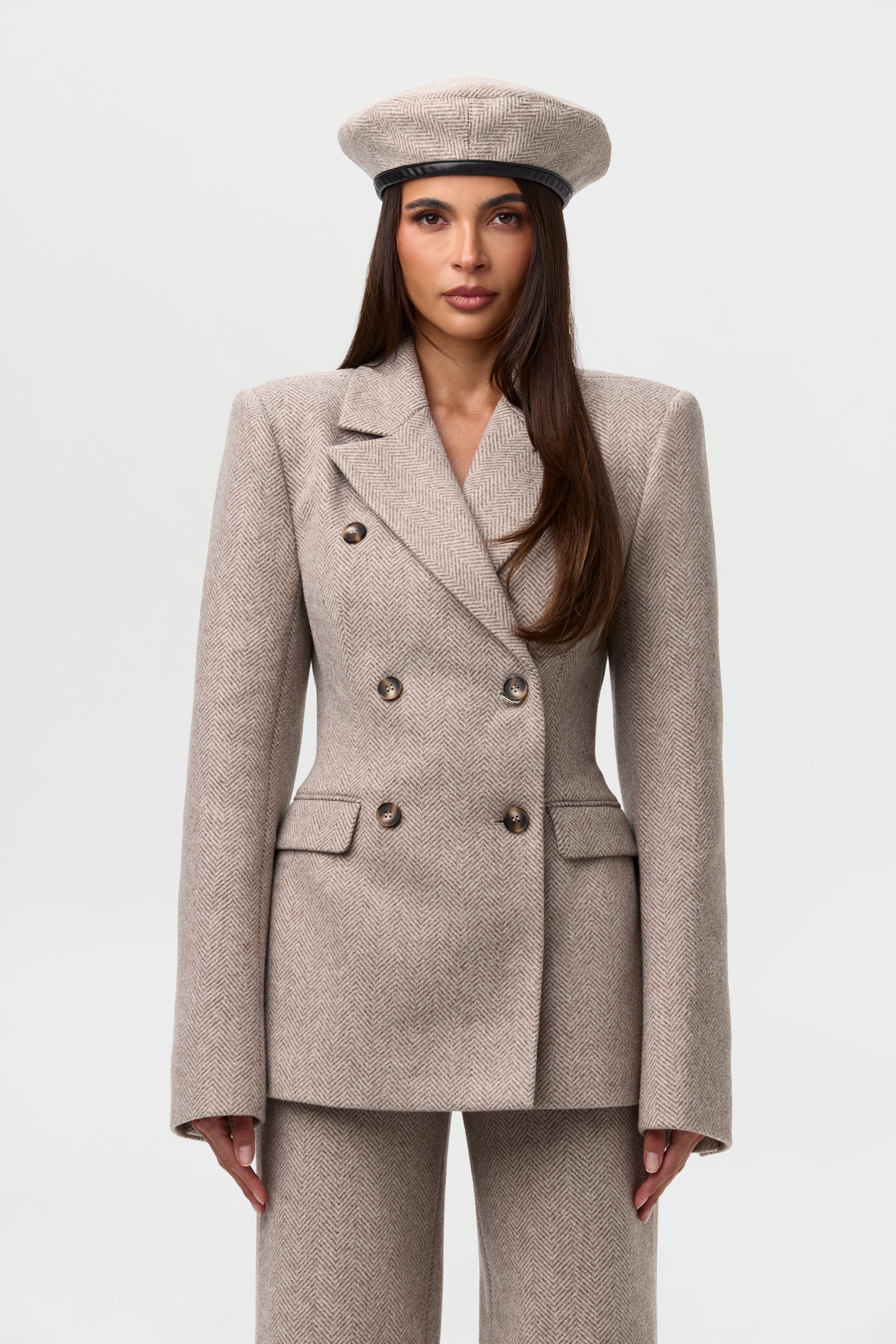 Chevron Suited Blazer
