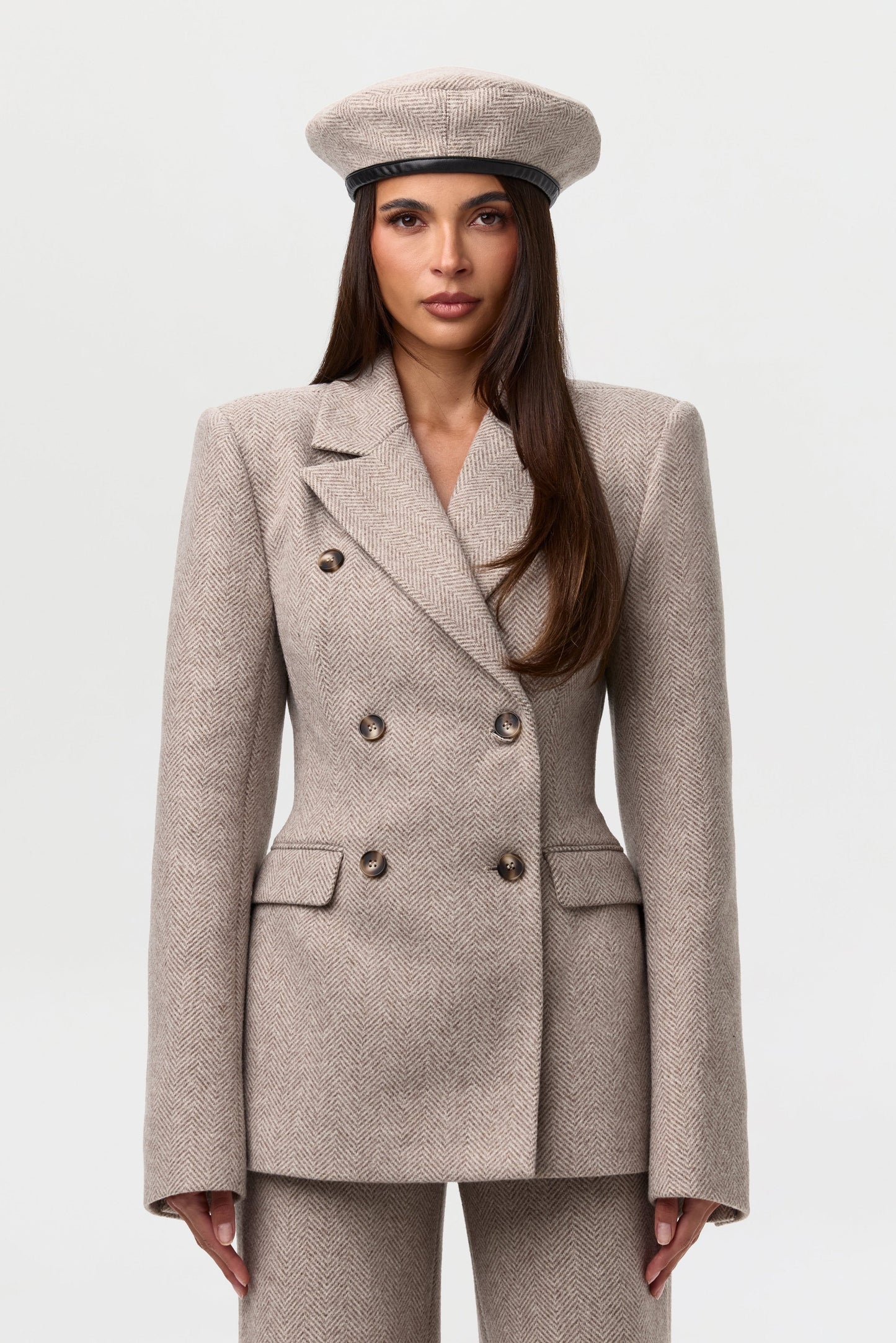 Chevron Suited Blazer