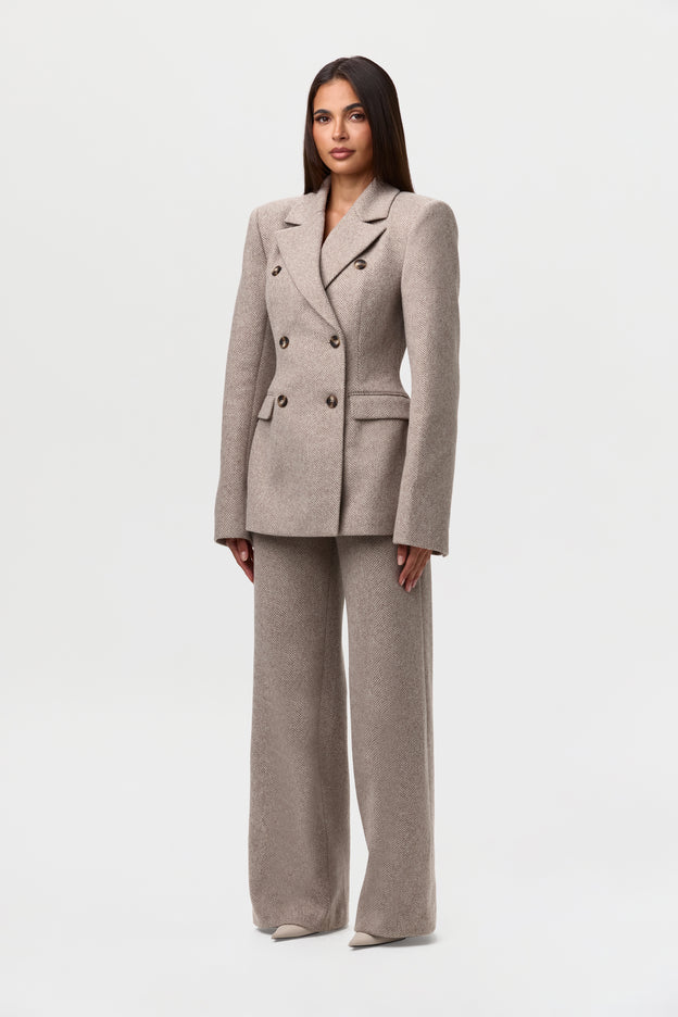Chevron Suited Blazer